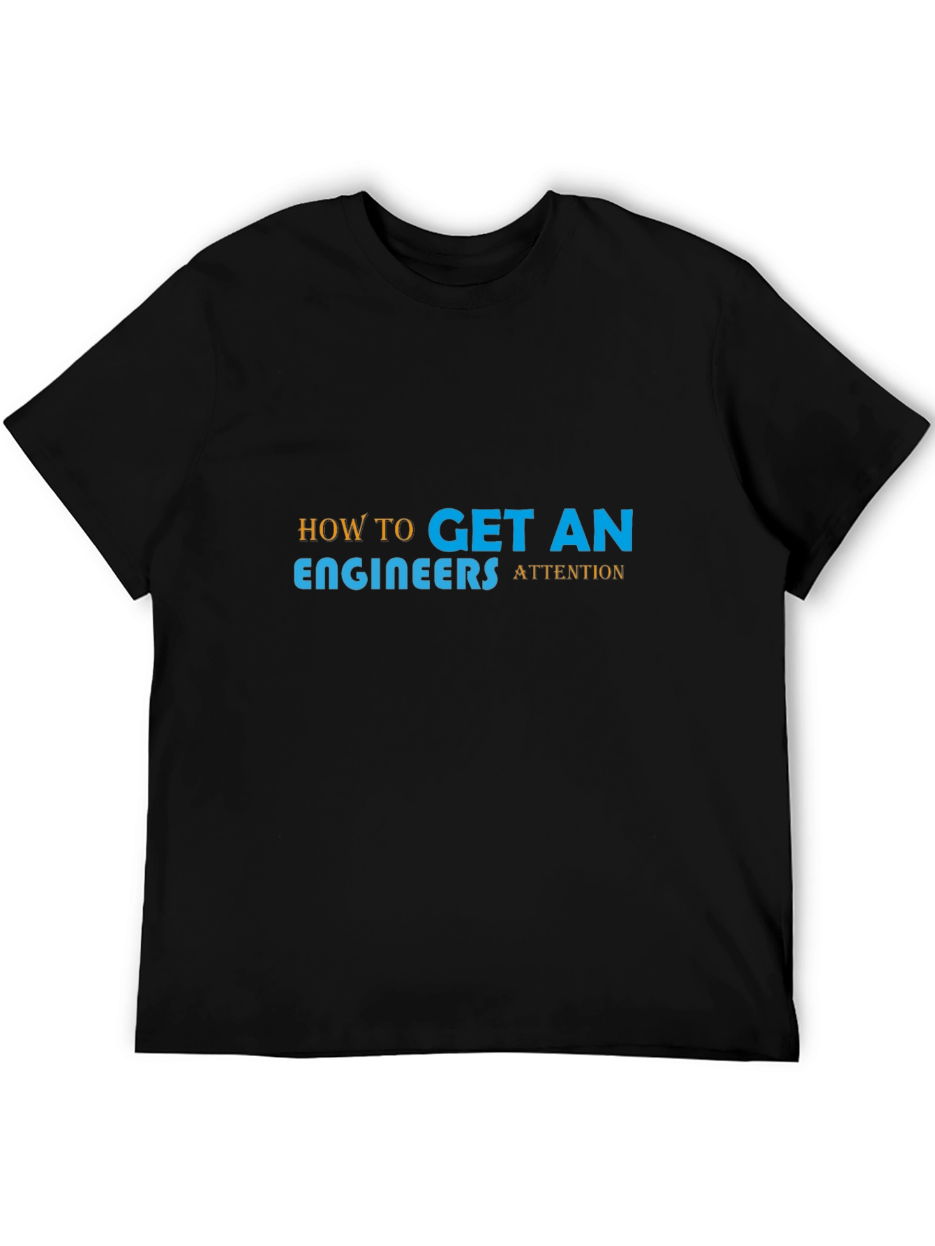 Engineer Attention Graphic Tee - Black