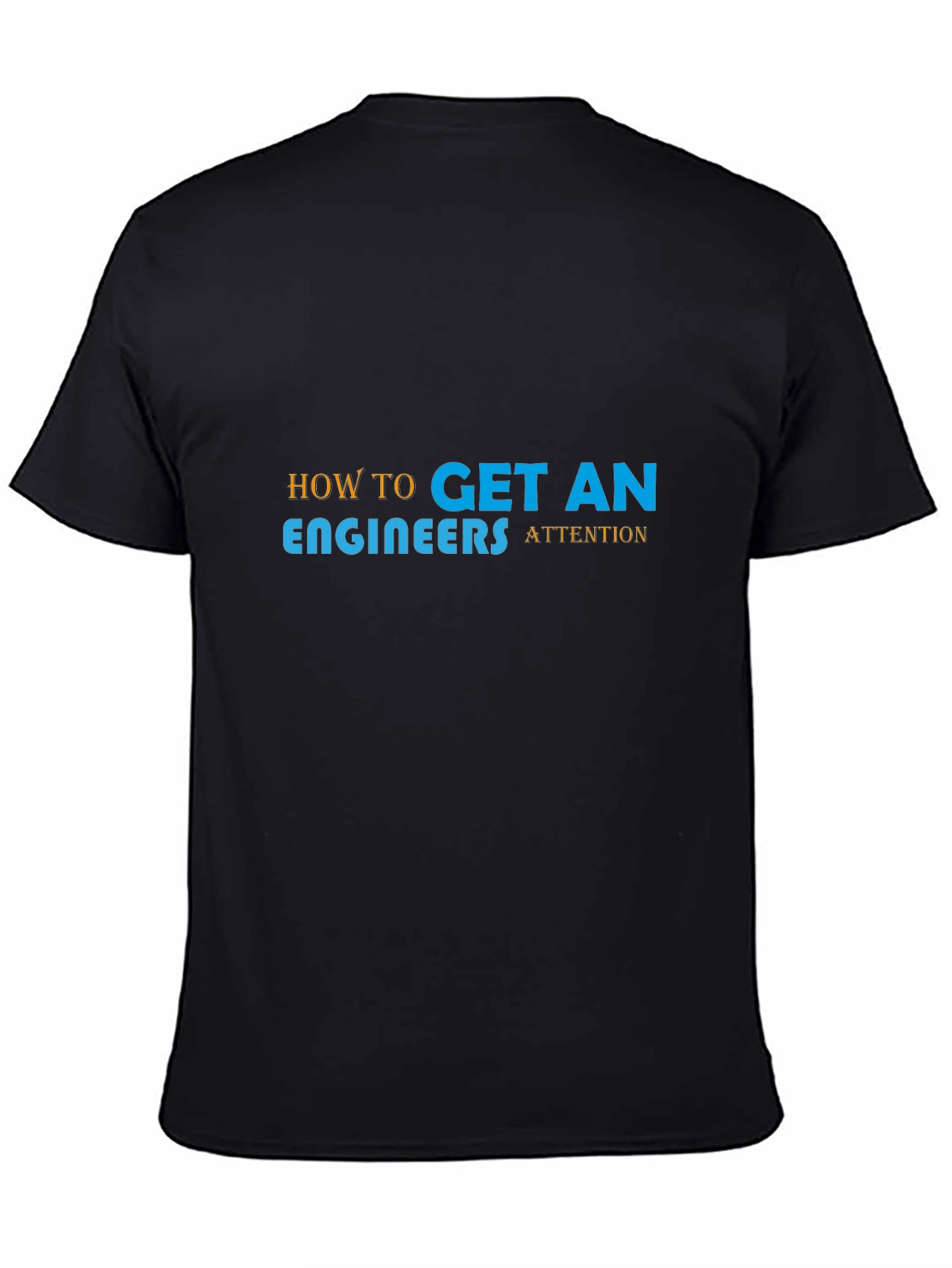 Engineer Attention Graphic Tee - Black
