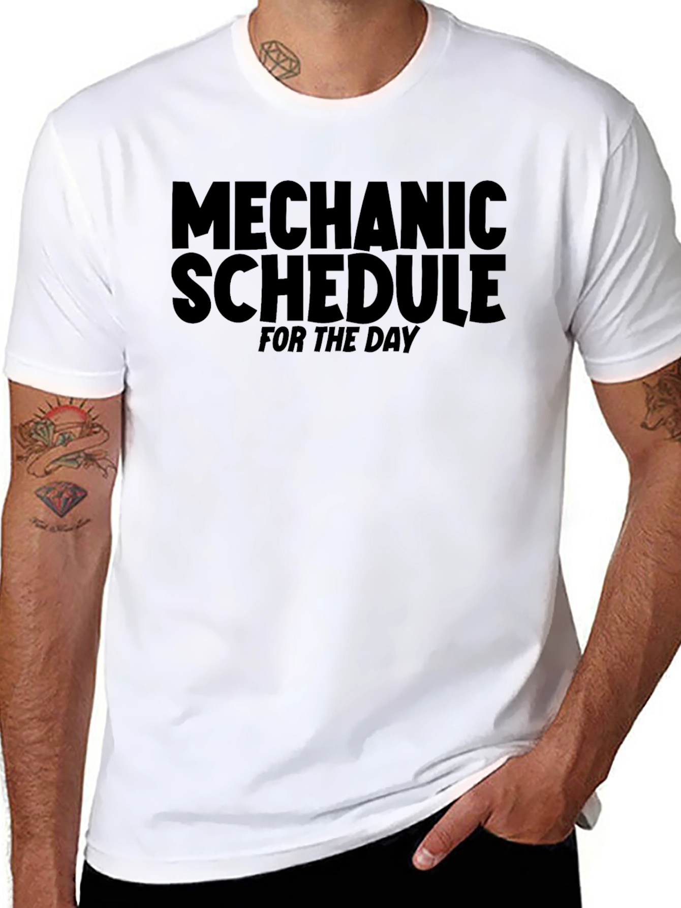 Mechanic Schedule Black T-Shirt