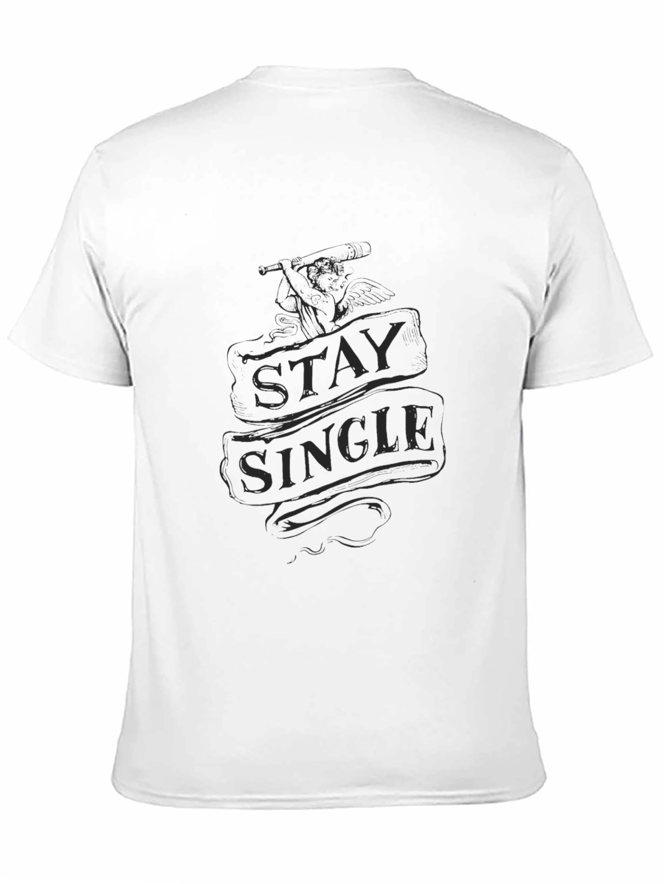 Stay Single Graphic Tee - Mens Black T-Shirt