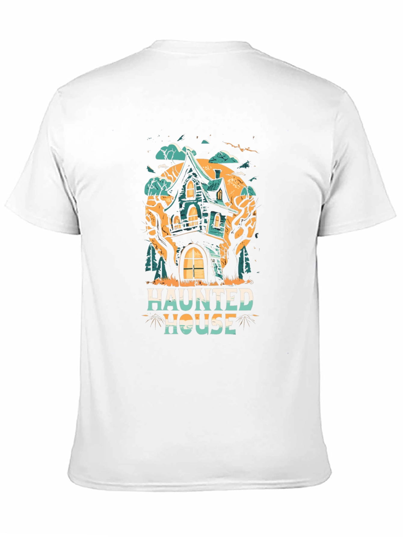 Haunted House Graphic Tee - Spooky Season T-Shirt