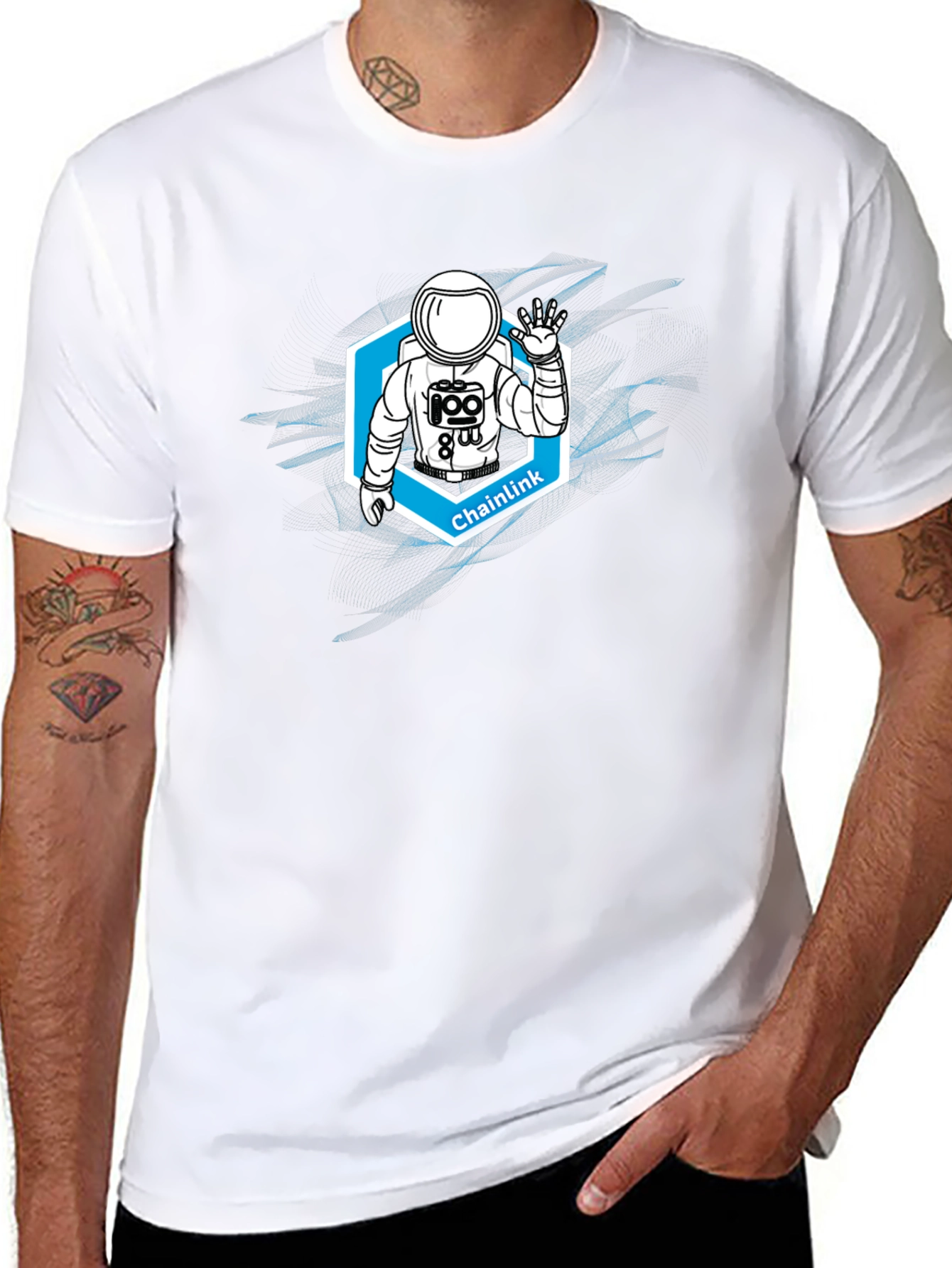 Chainlink Astronaut Graphic T-Shirt