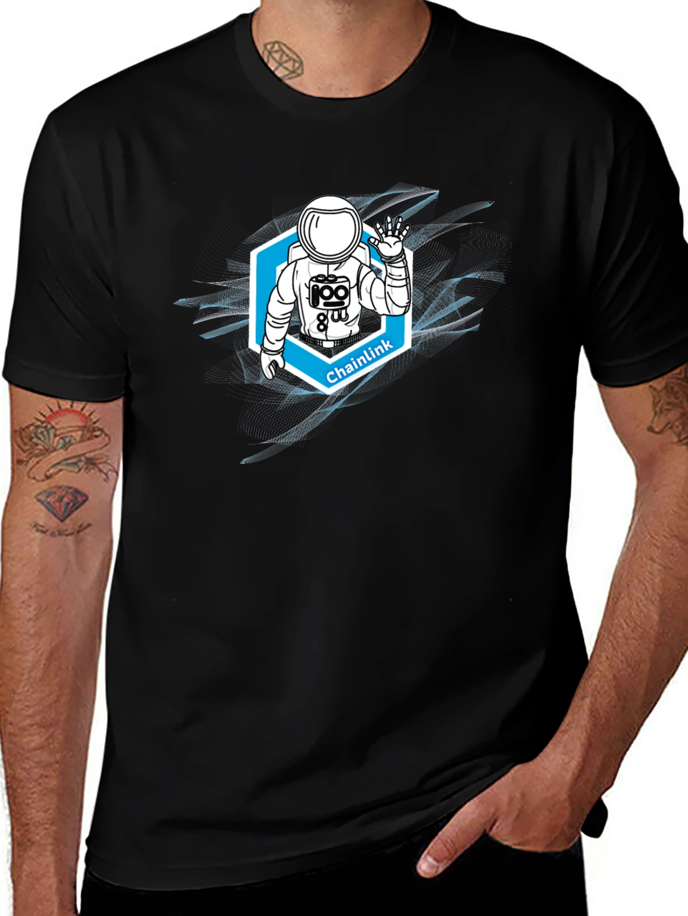 Chainlink Astronaut Graphic T-Shirt