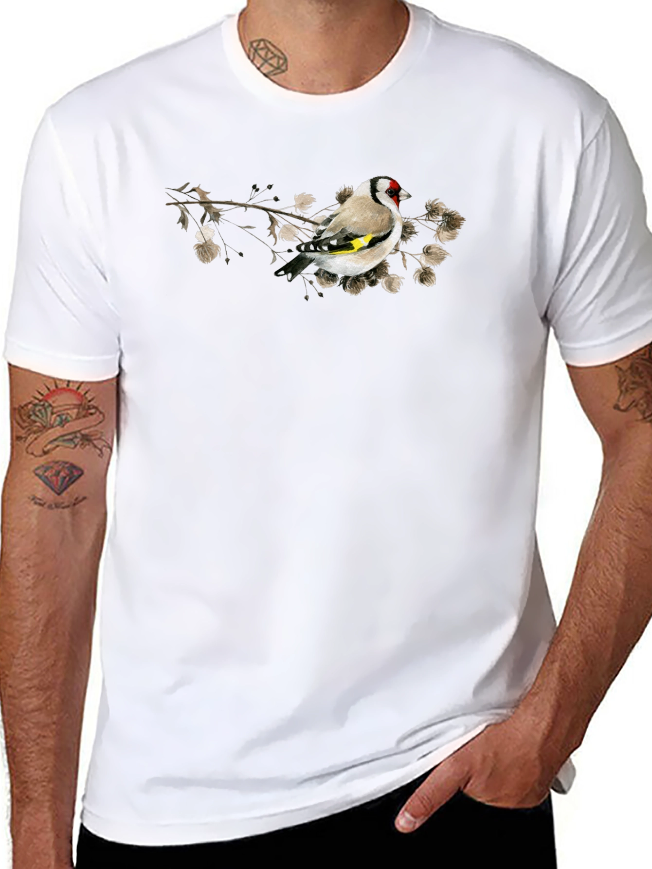 Bird on Branch Graphic Black Tee