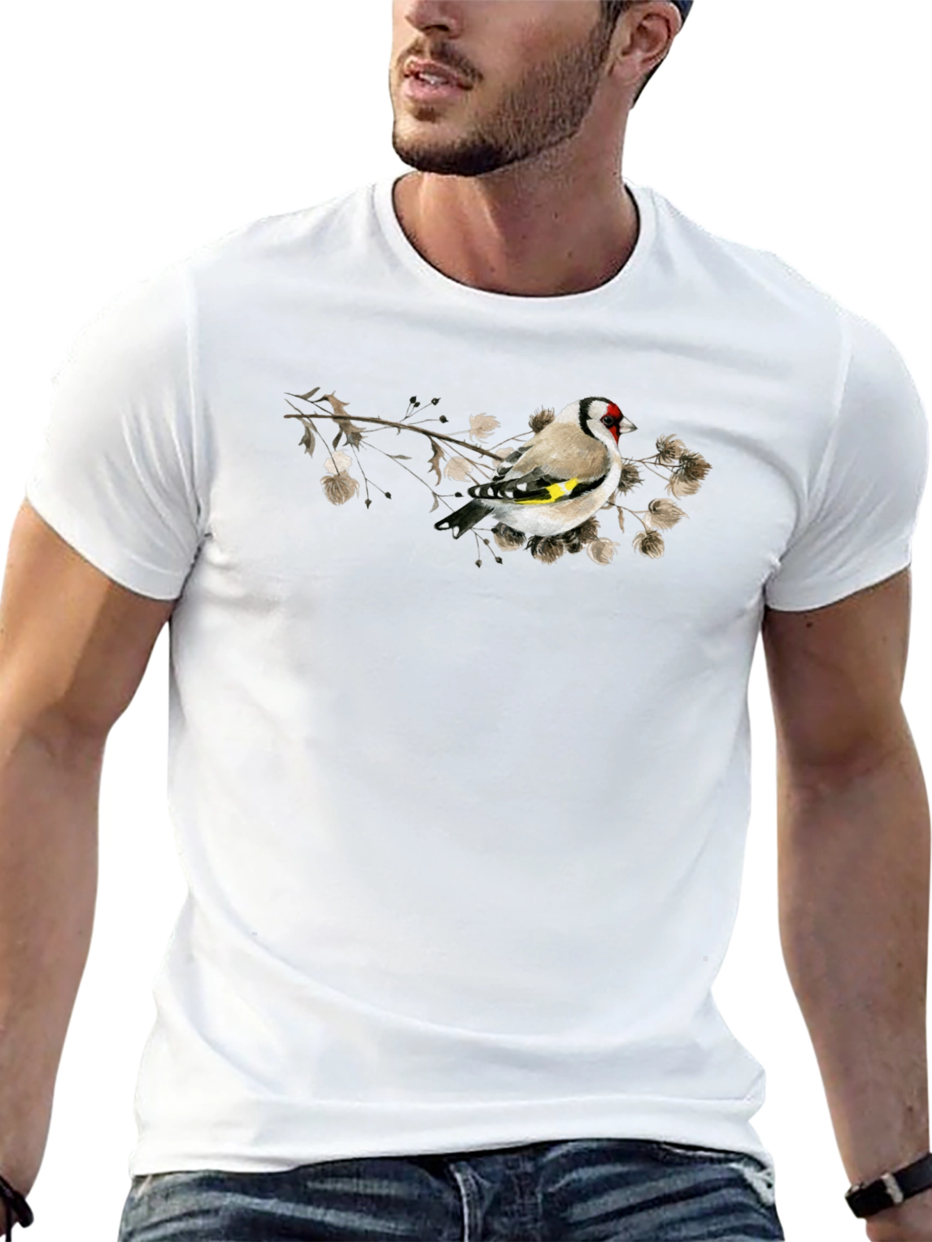 Bird on Branch Graphic Black Tee