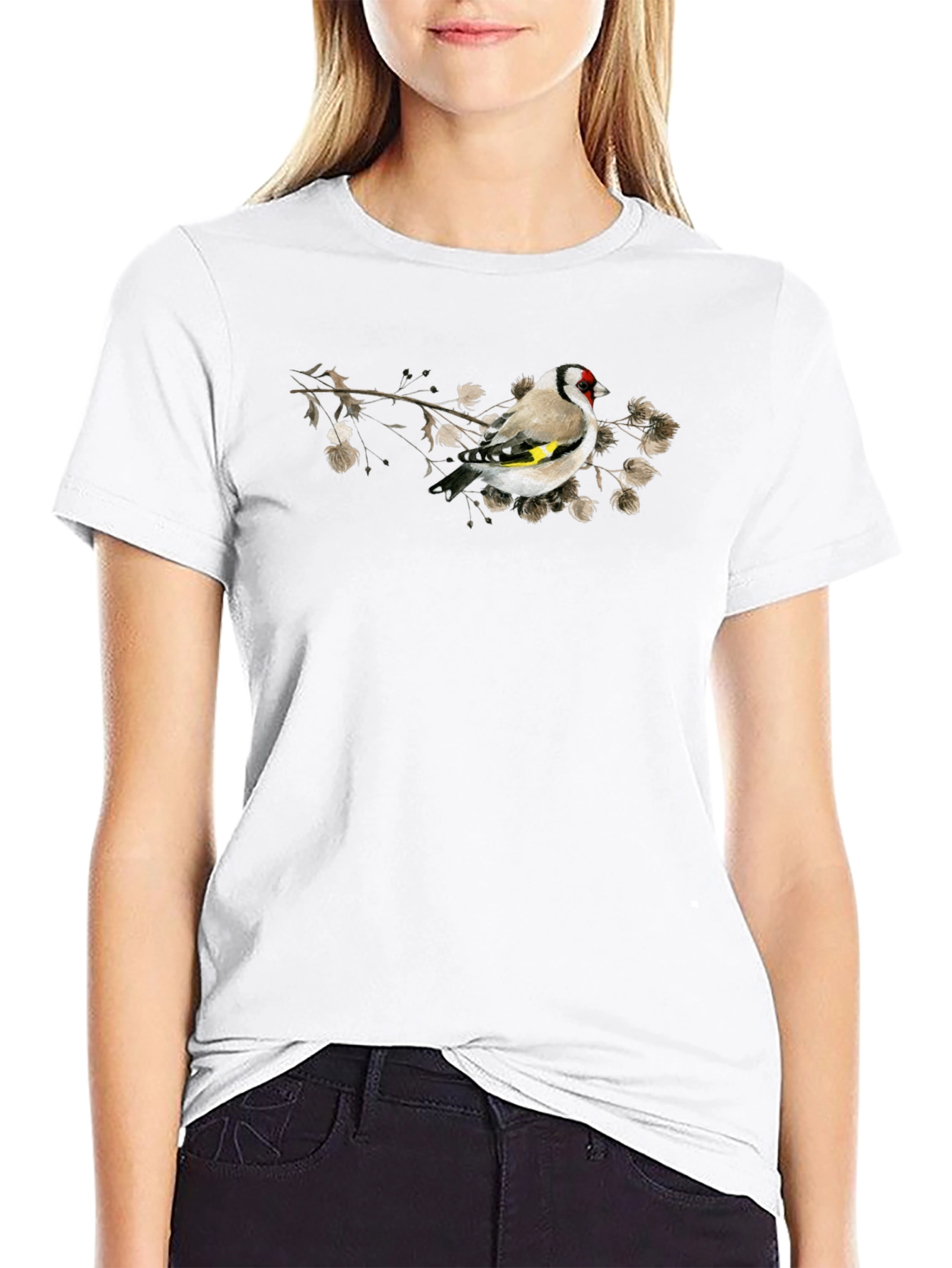 Bird on Branch Graphic Black Tee