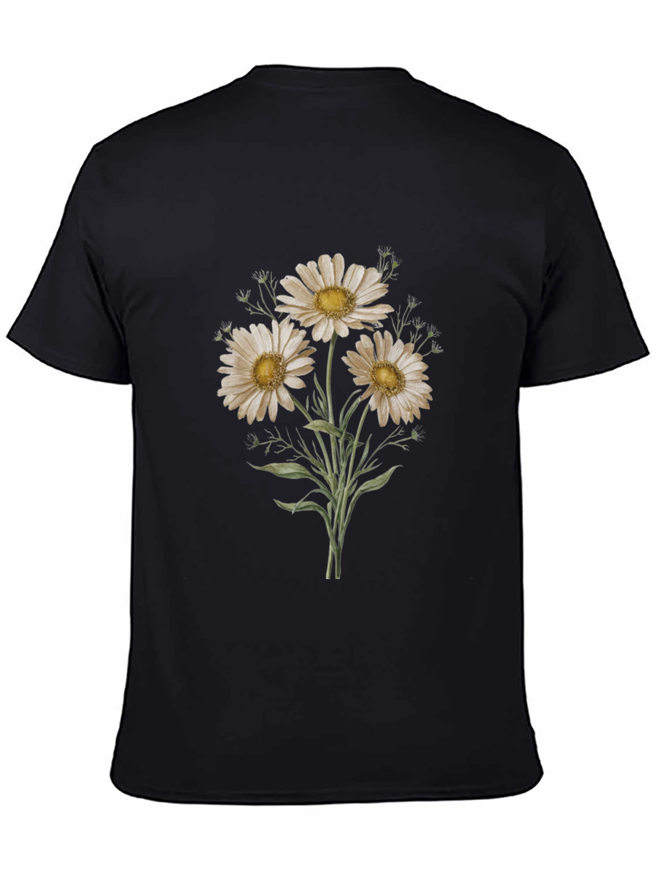 Daisy Graphic Tee - Black Unisex T-Shirt
