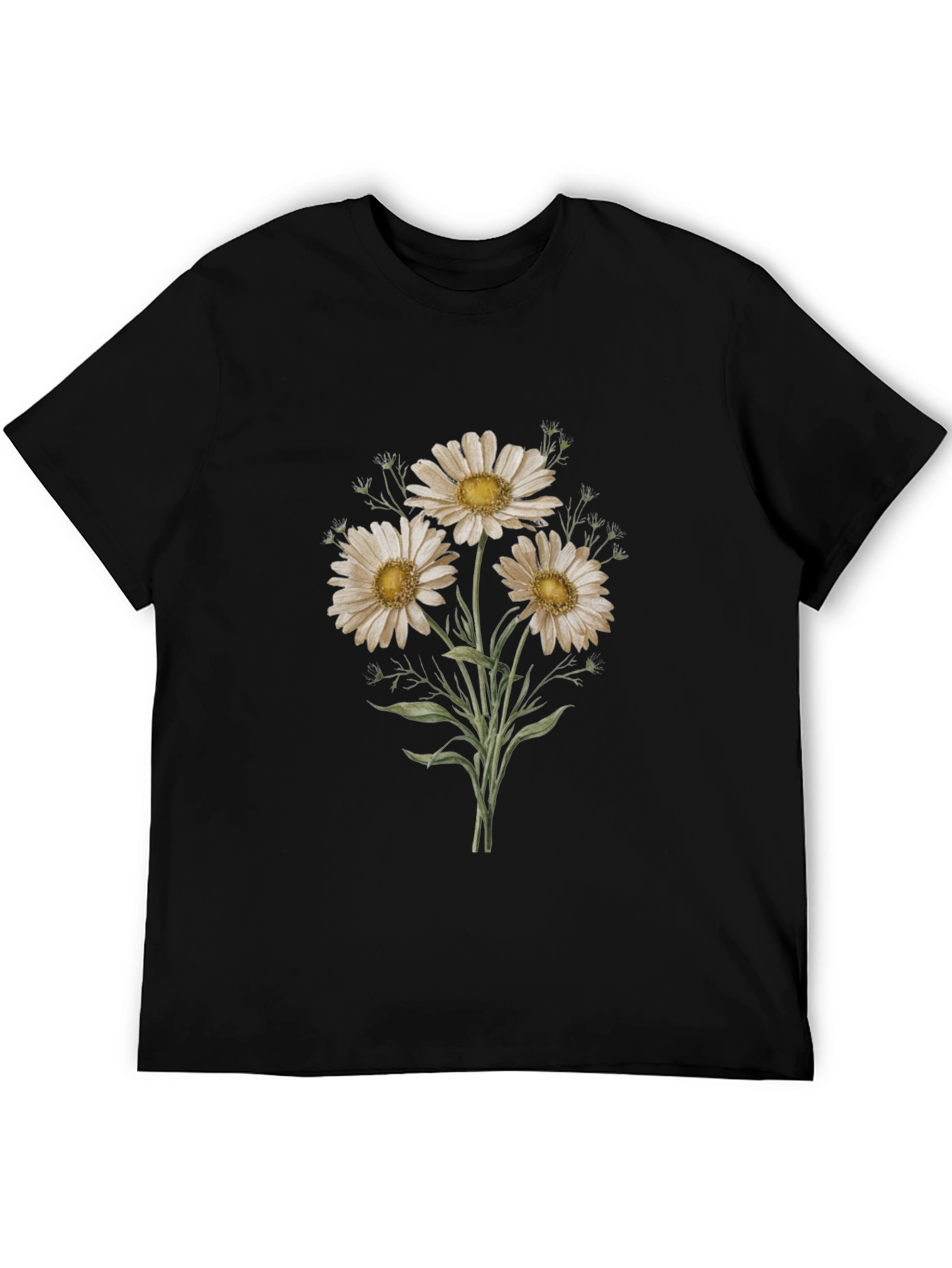 Daisy Graphic Tee - Black Unisex T-Shirt
