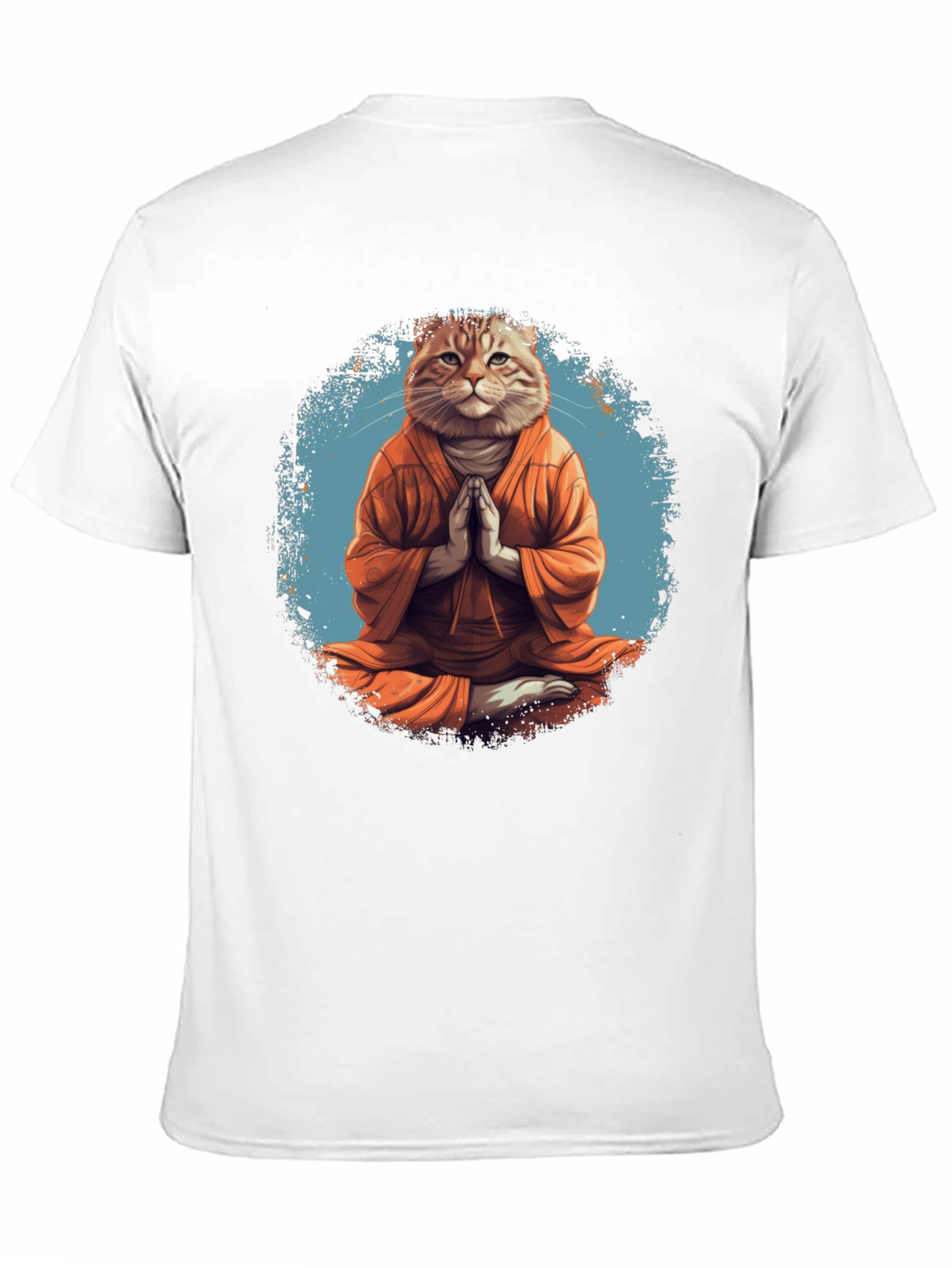 Zen Cat Meditation T-Shirt - Relaxed Fit