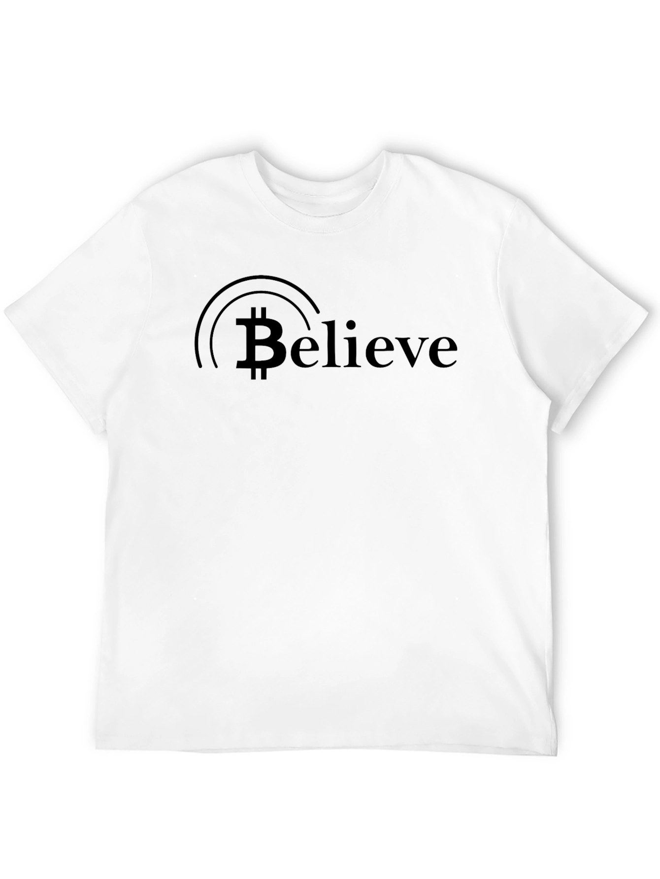 Bitcoin Believe Black T-Shirt - Crypto Enthusiast Apparel