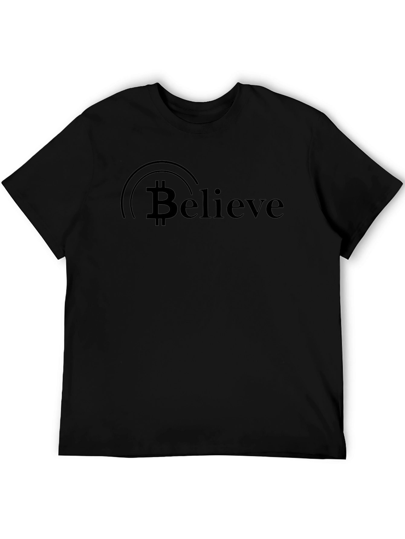 Bitcoin Believe Black T-Shirt - Crypto Enthusiast Apparel