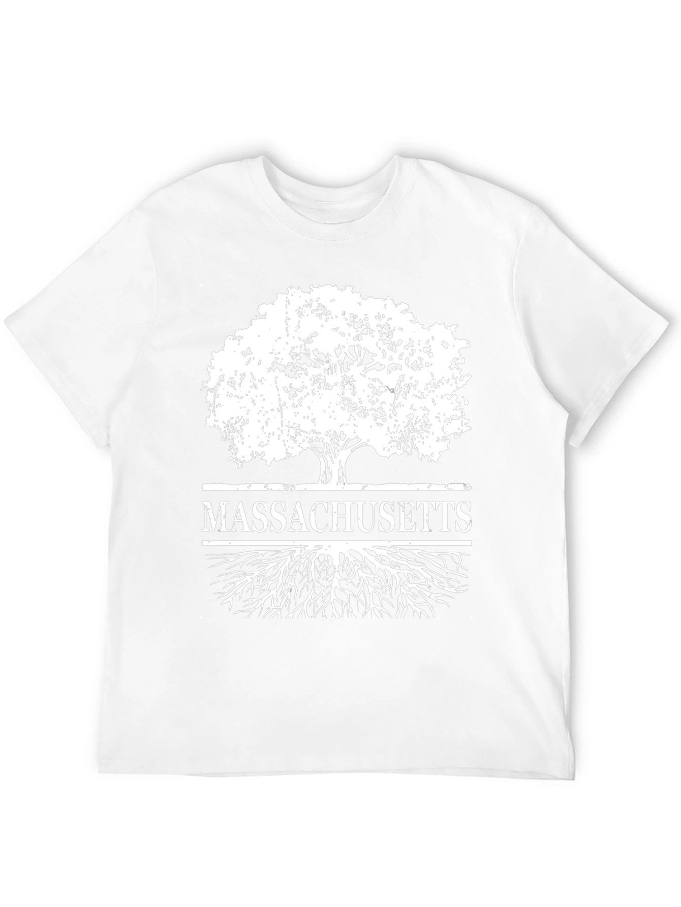 Massachusetts Tree Roots Black T-Shirt