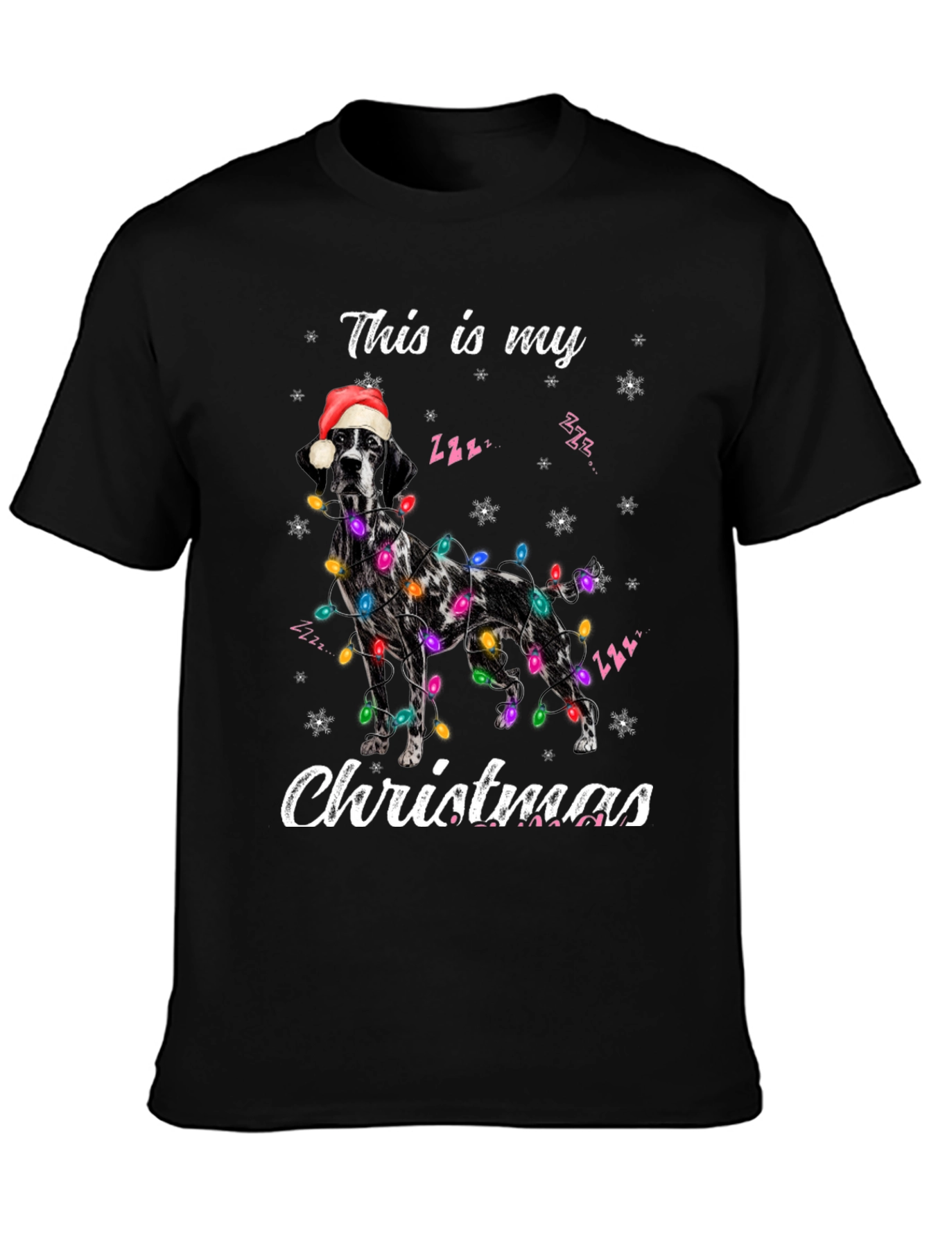 Christmas Dog Graphic Tee - Holiday Celebration Shirt