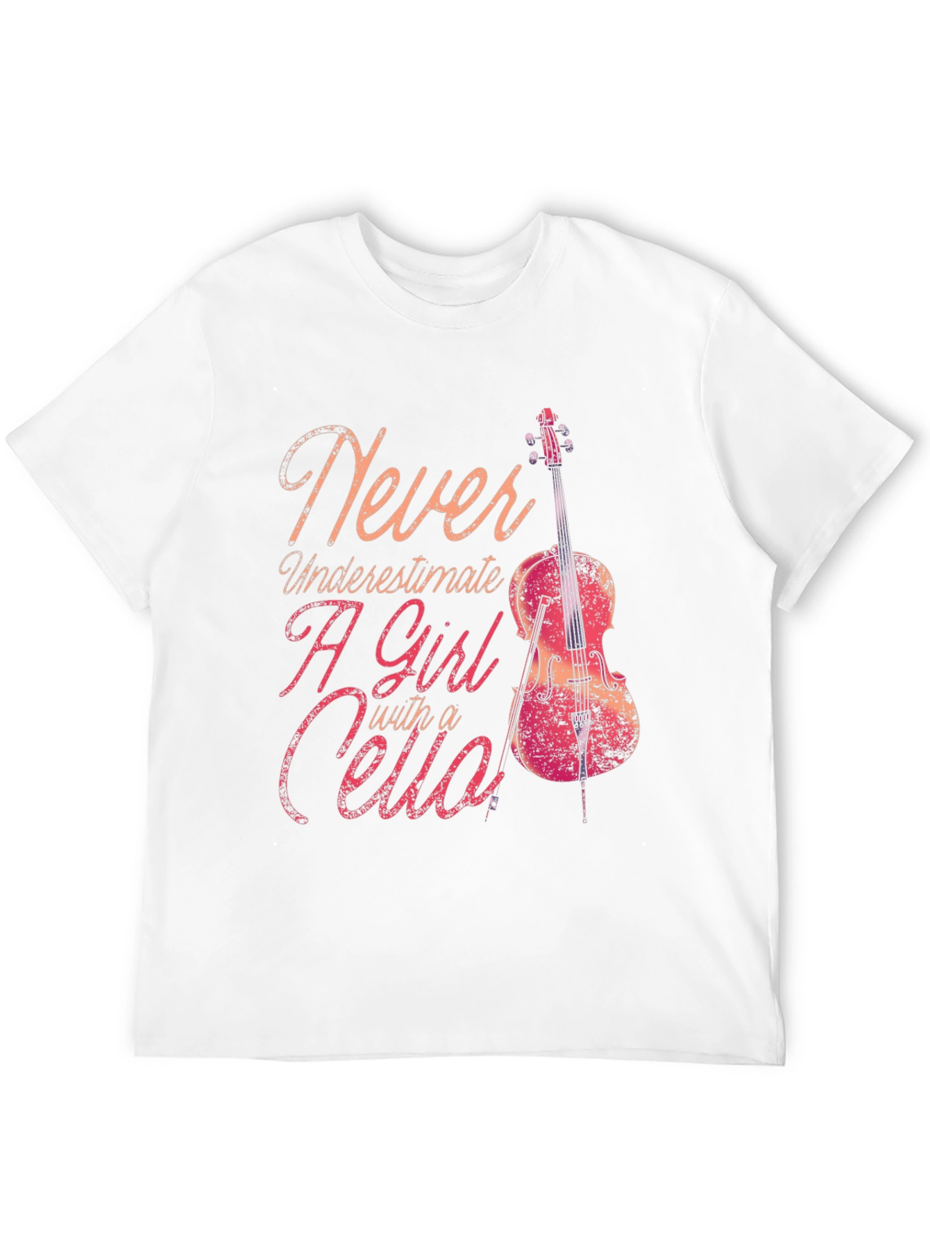 Never Underestimate A Girl With Cello T-Shirt