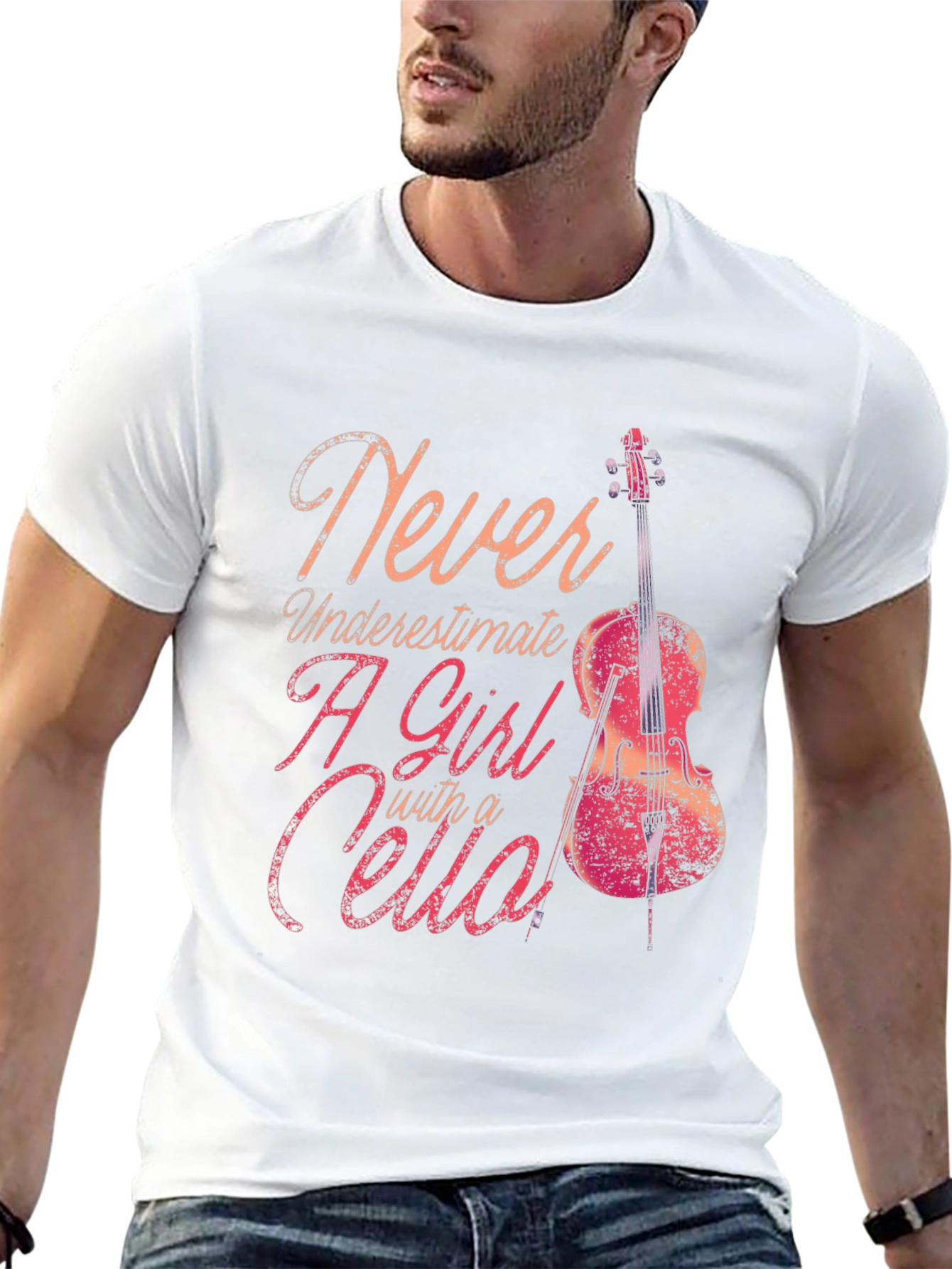 Never Underestimate A Girl With Cello T-Shirt