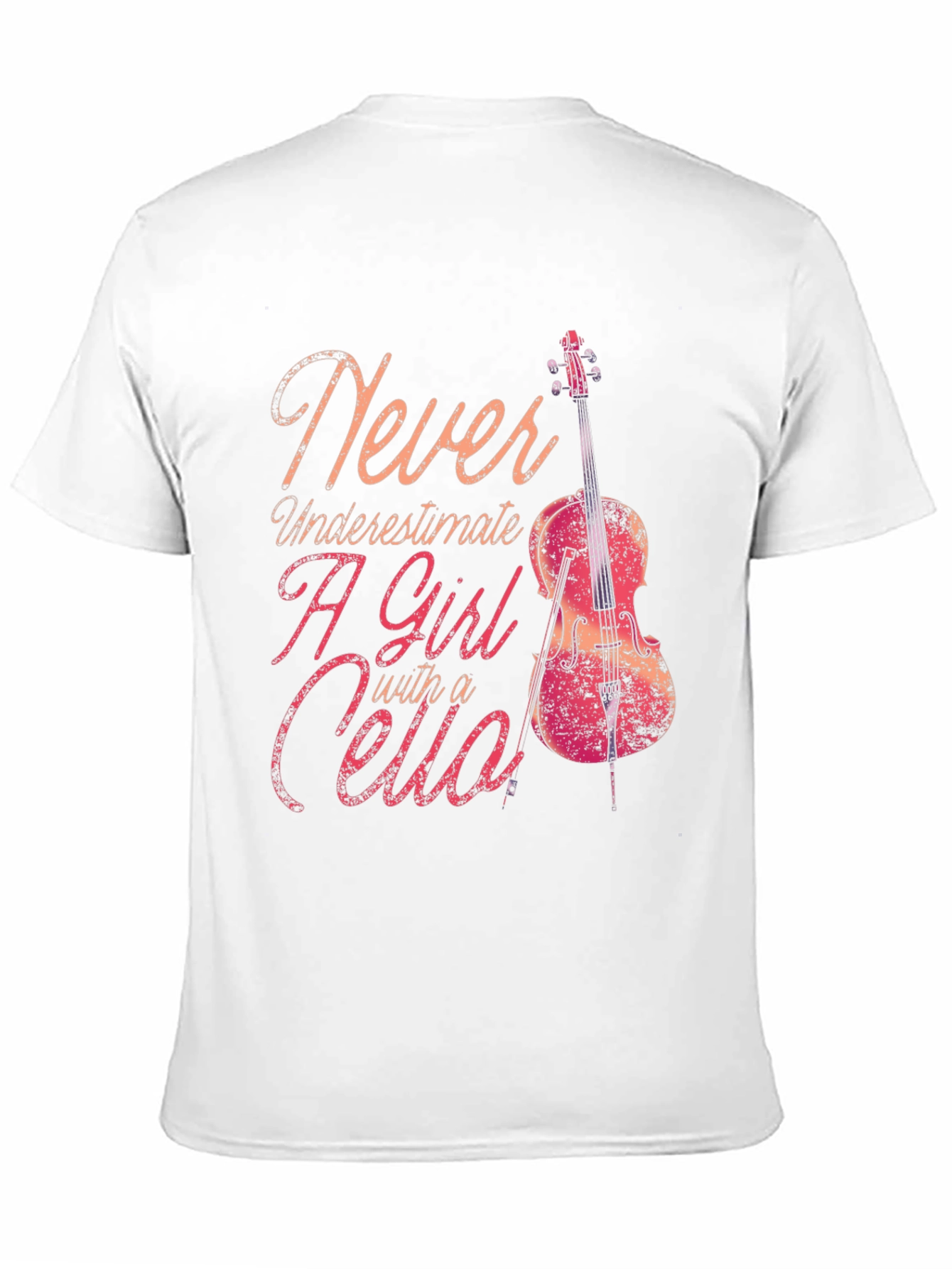 Never Underestimate A Girl With Cello T-Shirt