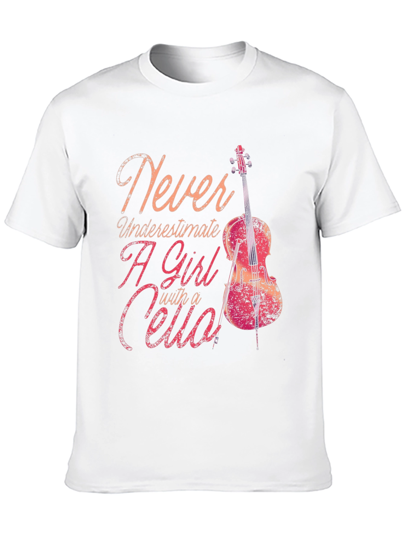 Never Underestimate A Girl With Cello T-Shirt