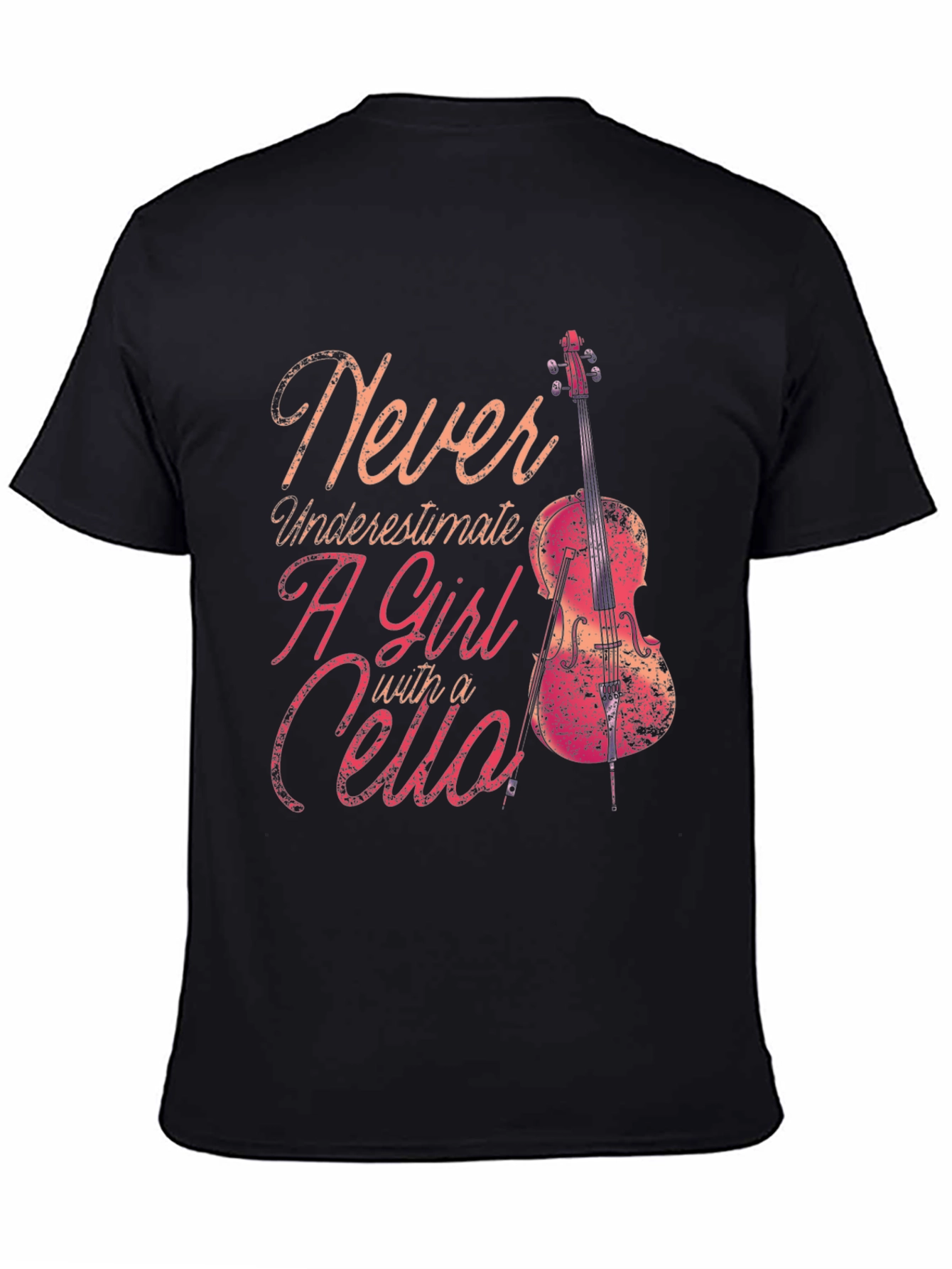 Never Underestimate A Girl With Cello T-Shirt