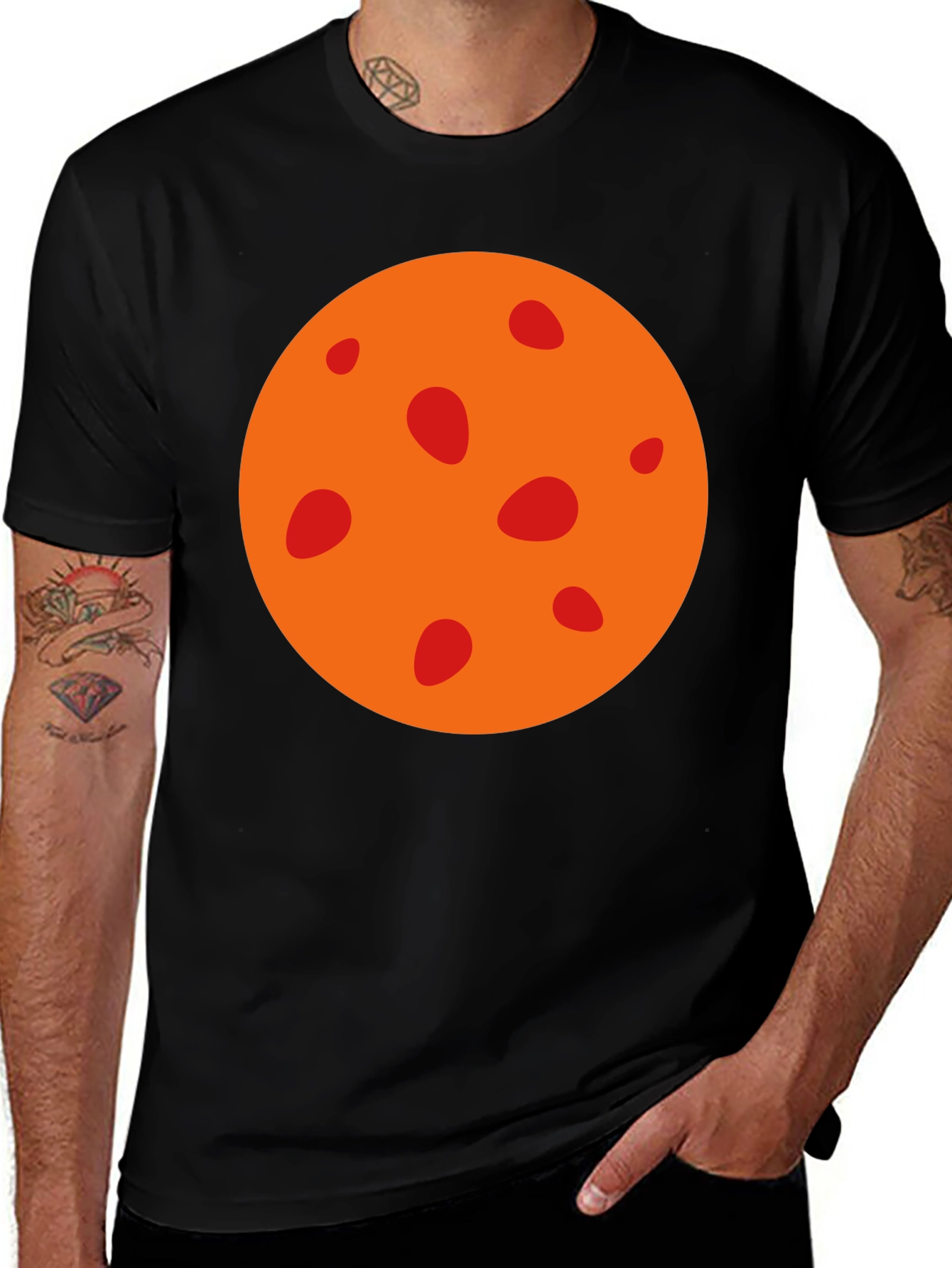 Mars Graphic Tee - Black Cotton T-Shirt