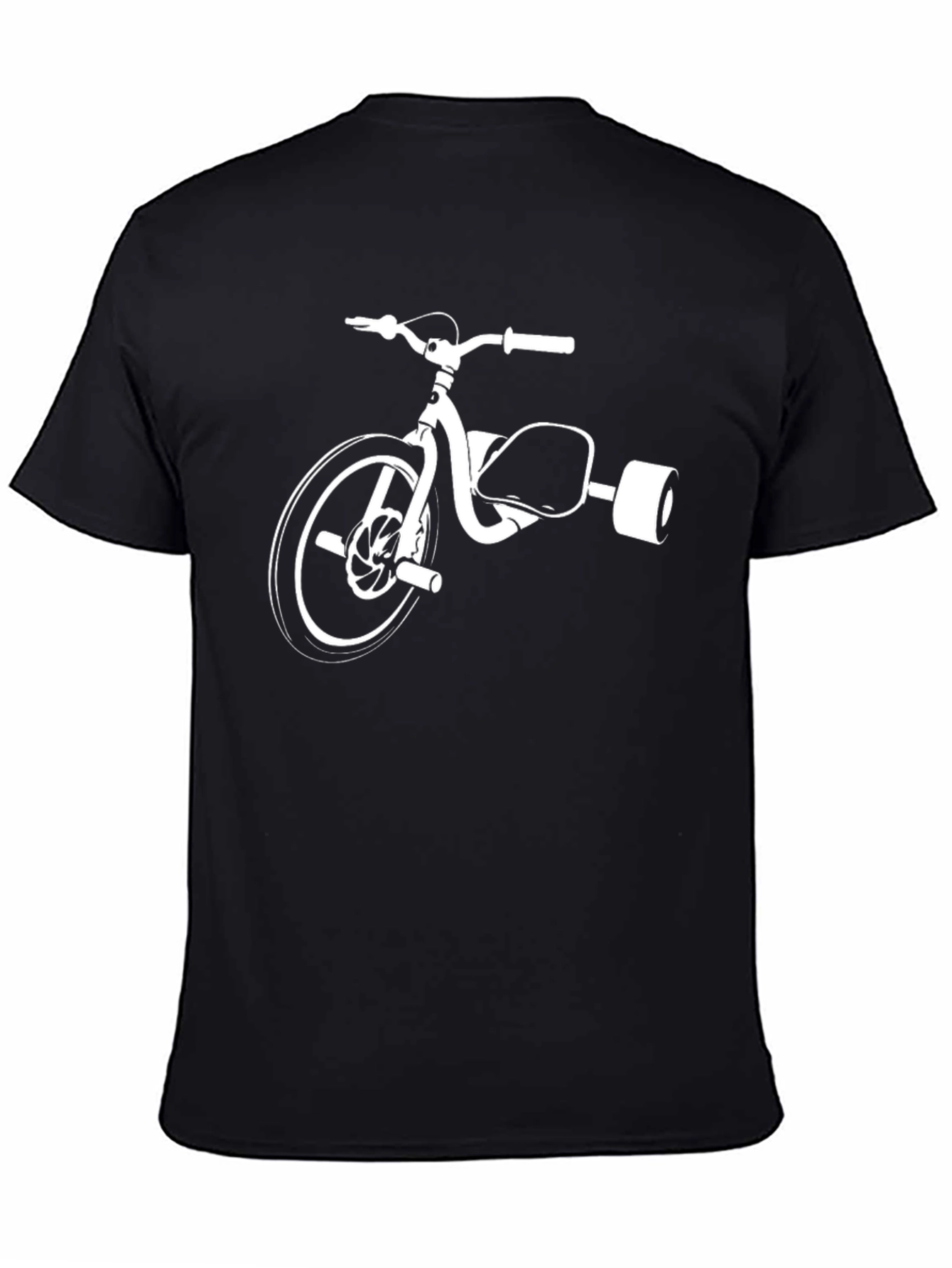 Black T-Shirt with Tricycle Design