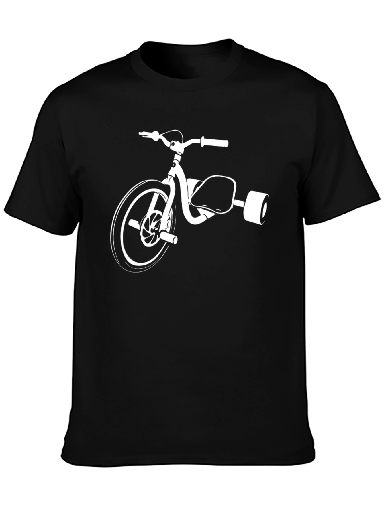 Black T-Shirt with Tricycle Design