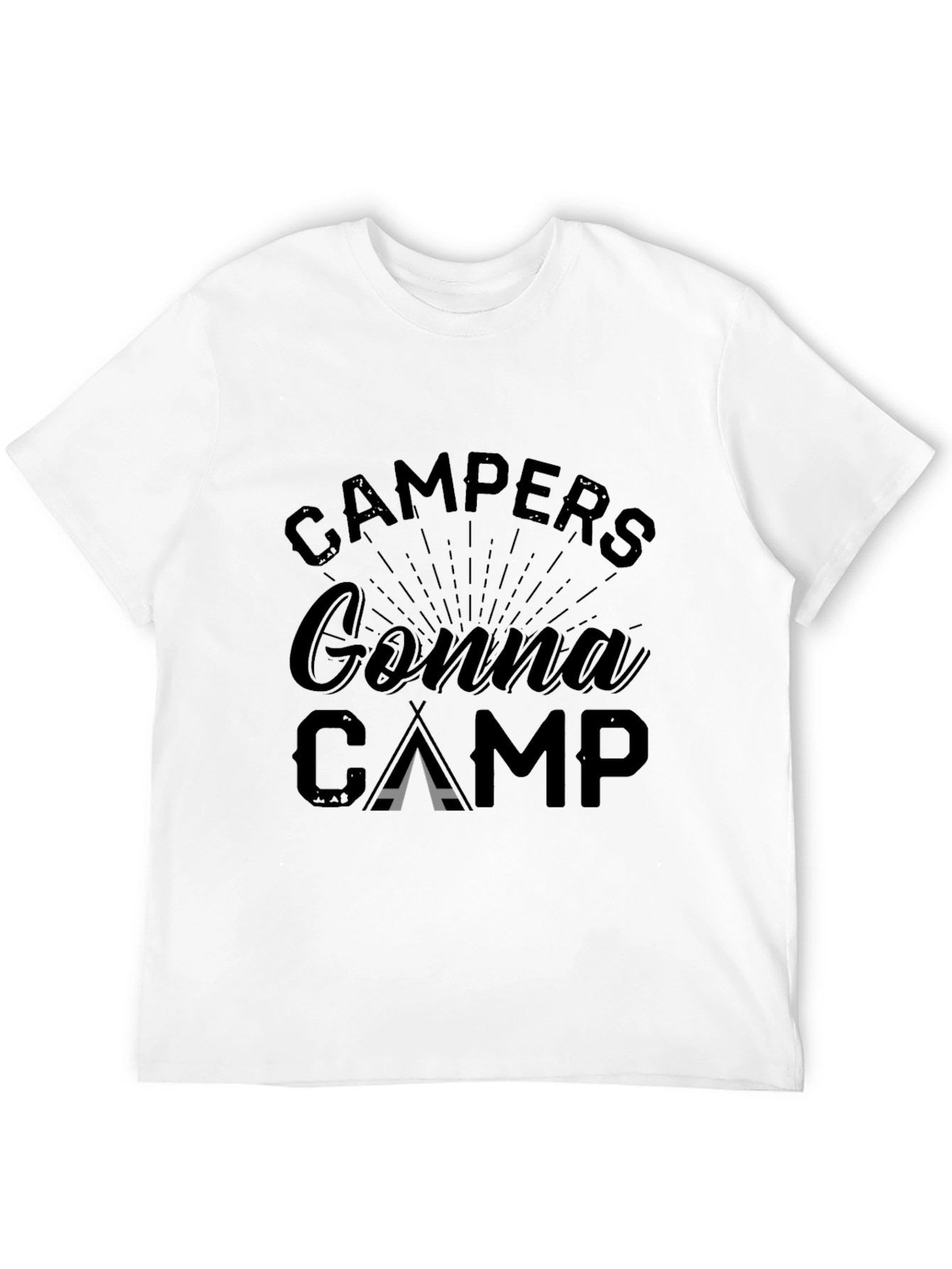 Campers Gonna Camp Graphic T-Shirt - Black