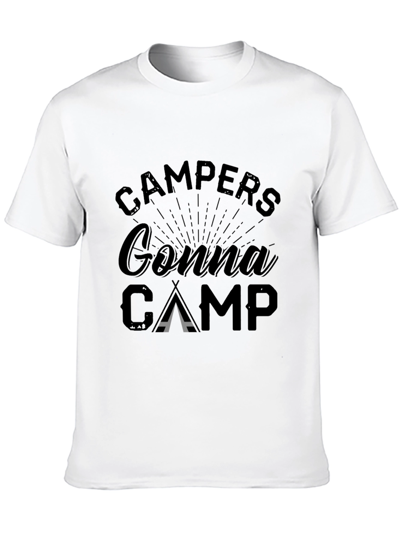 Campers Gonna Camp Graphic T-Shirt - Black