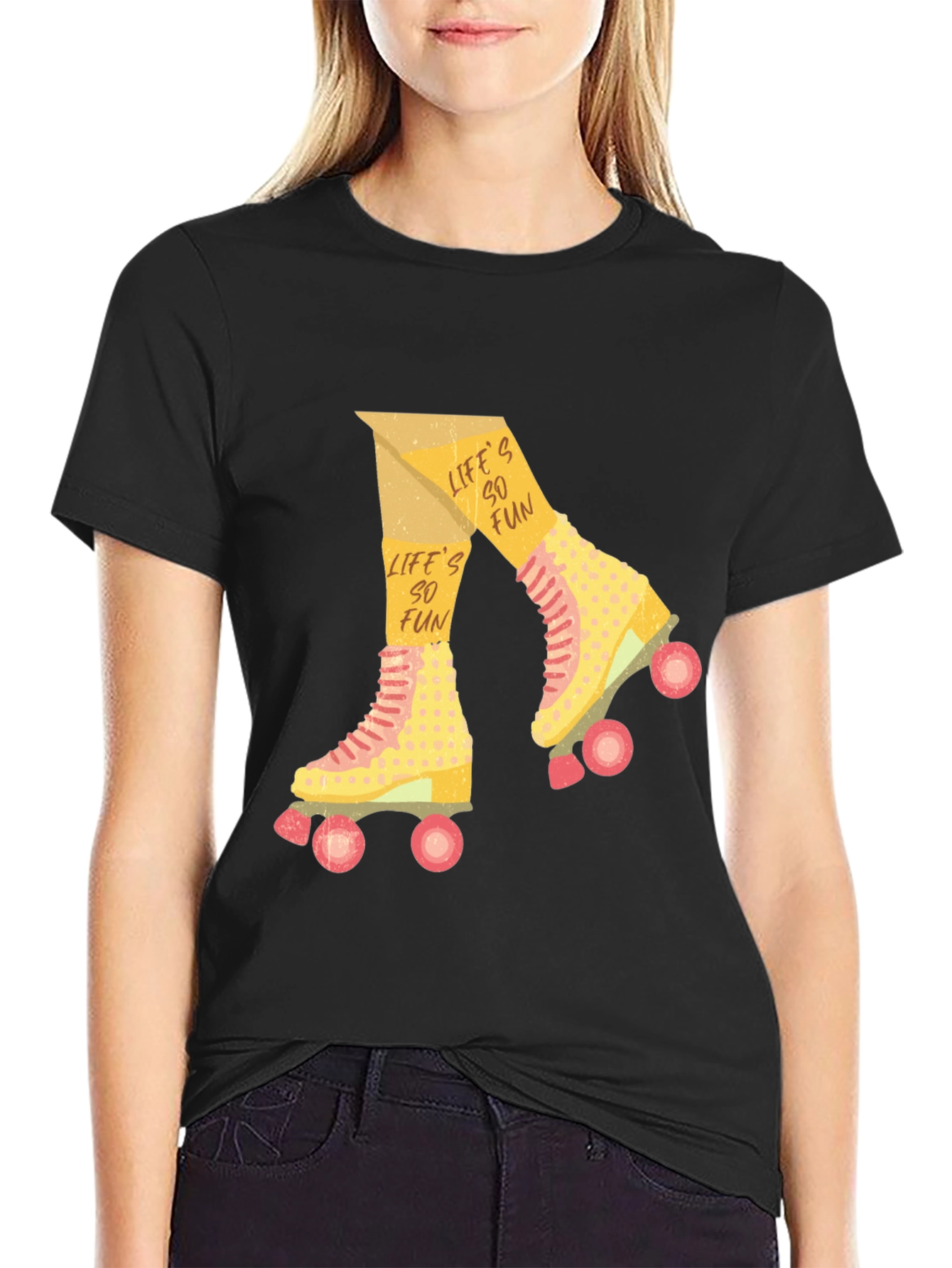 Retro Roller Skate T-Shirt - Lifes So Fun!
