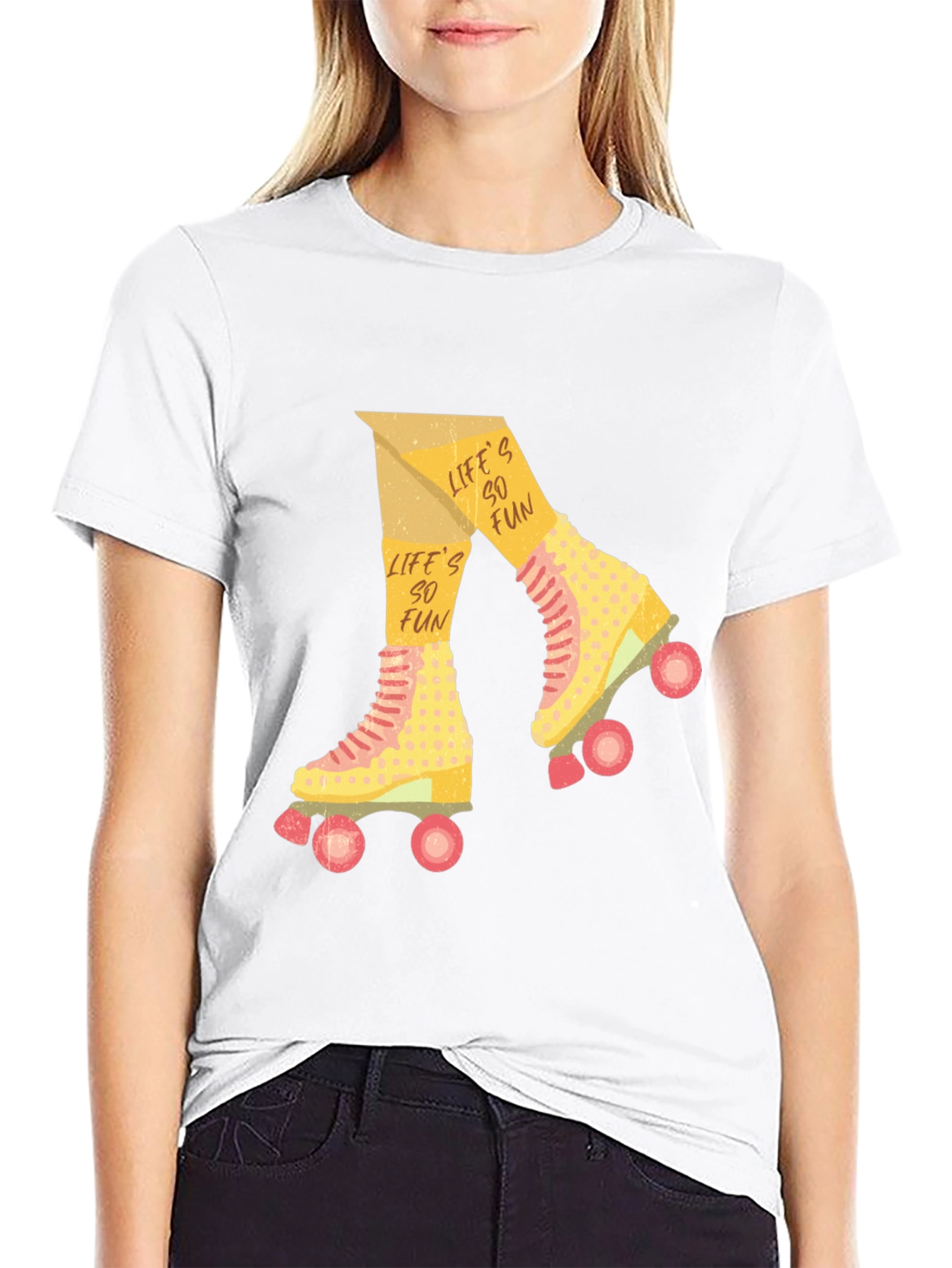 Retro Roller Skate T-Shirt - Lifes So Fun!