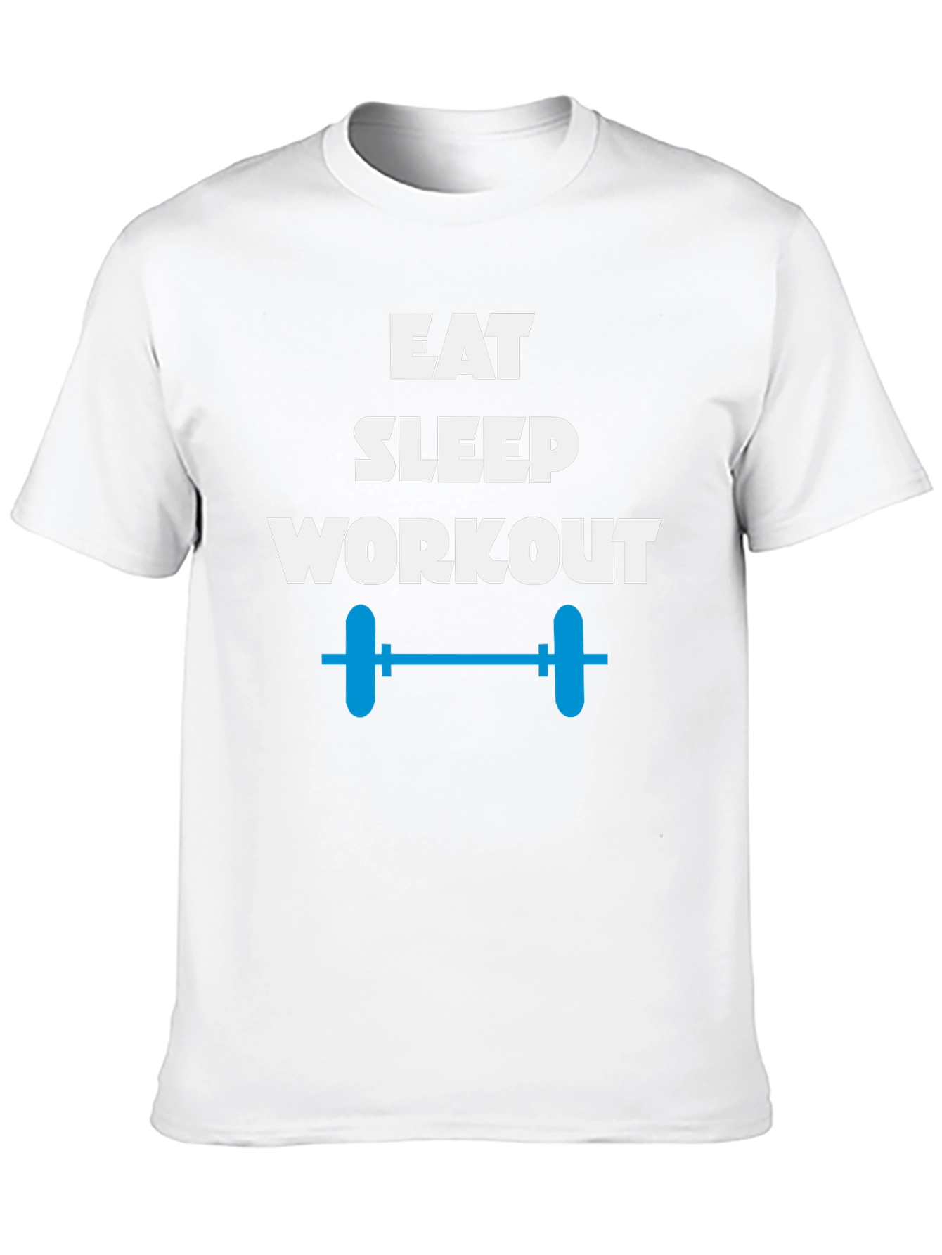 Eat Sleep Workout Black T-Shirt Gym Fitness Tee