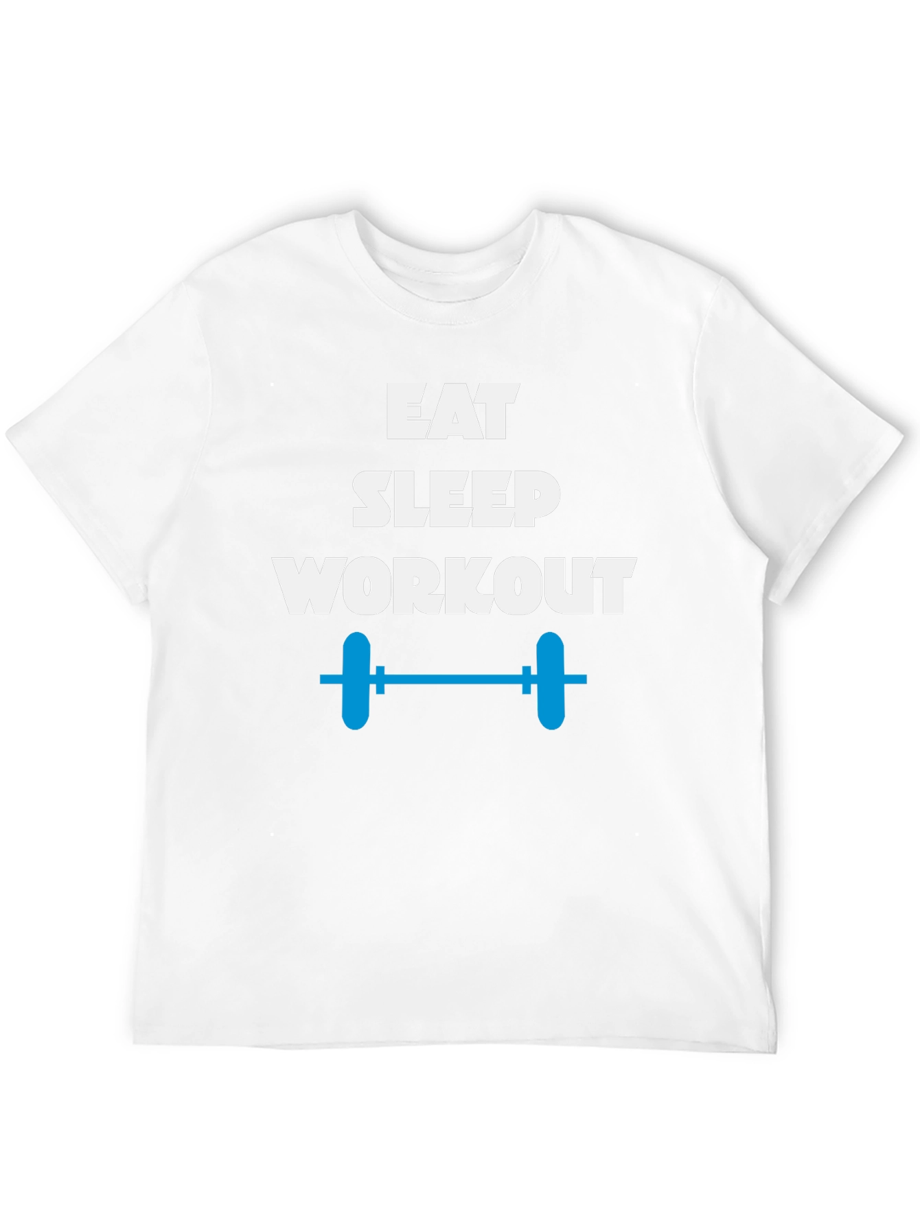 Eat Sleep Workout Black T-Shirt Gym Fitness Tee