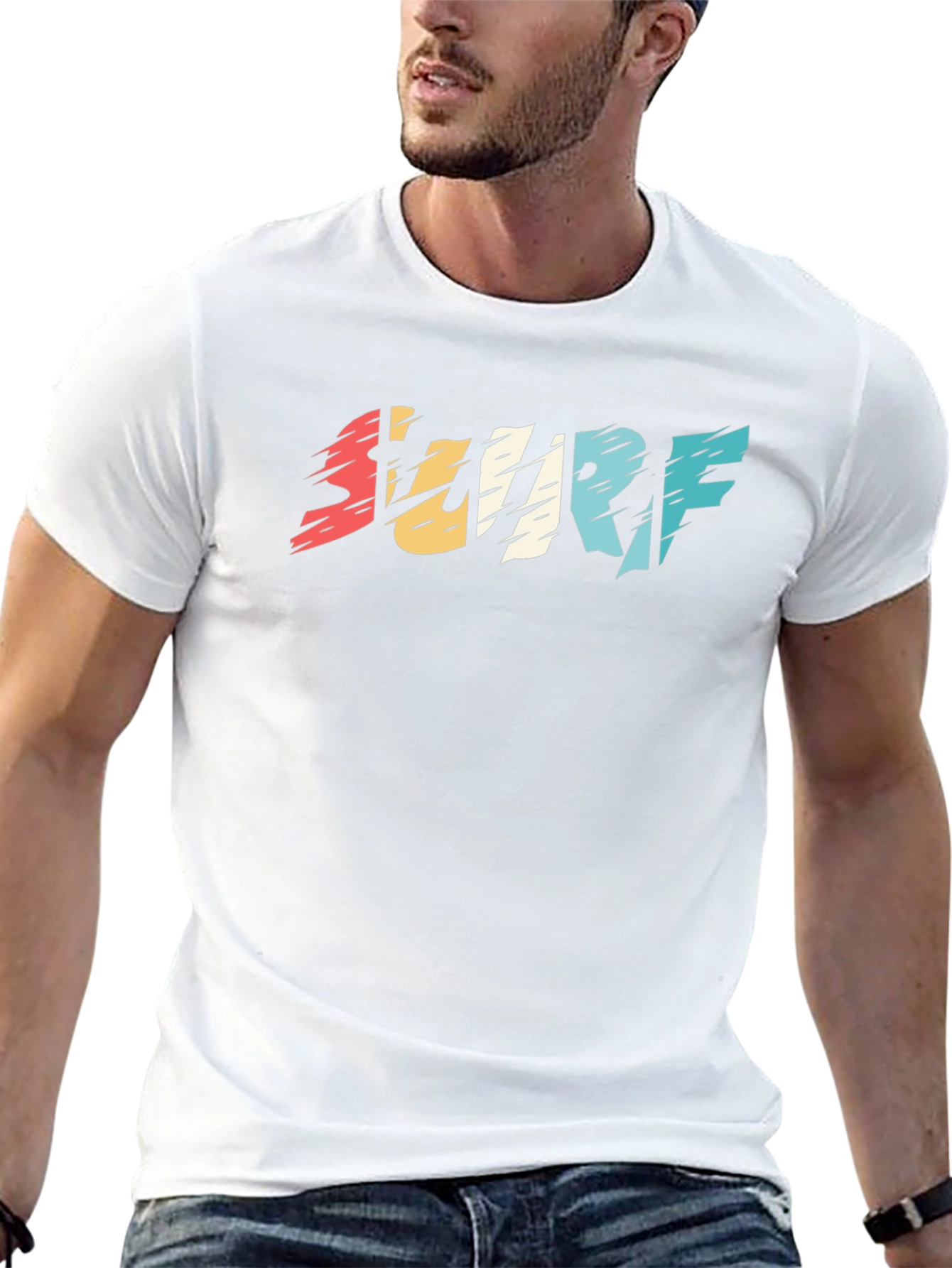 Surf Graphic Tee - Retro Wave Design