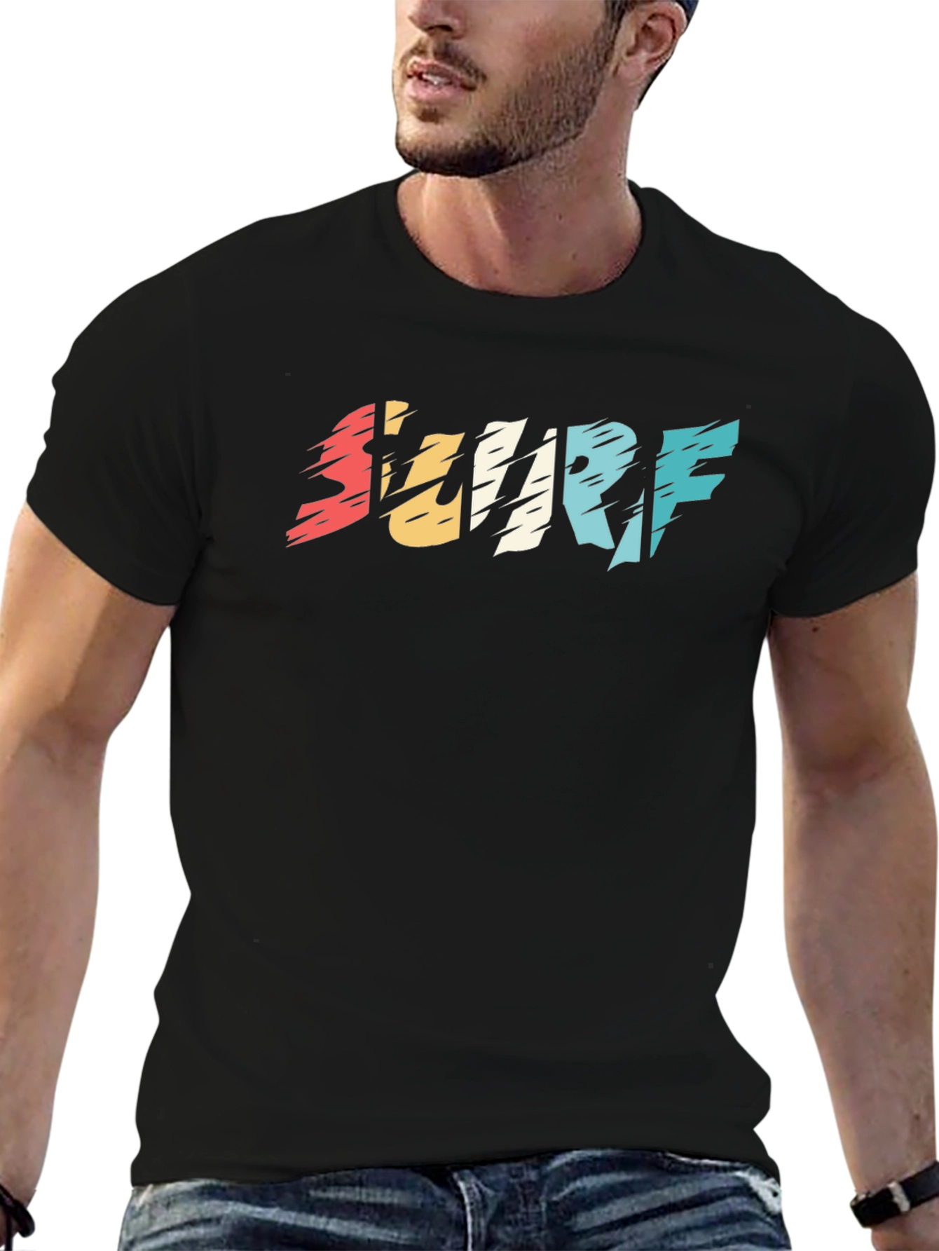 Surf Graphic Tee - Retro Wave Design
