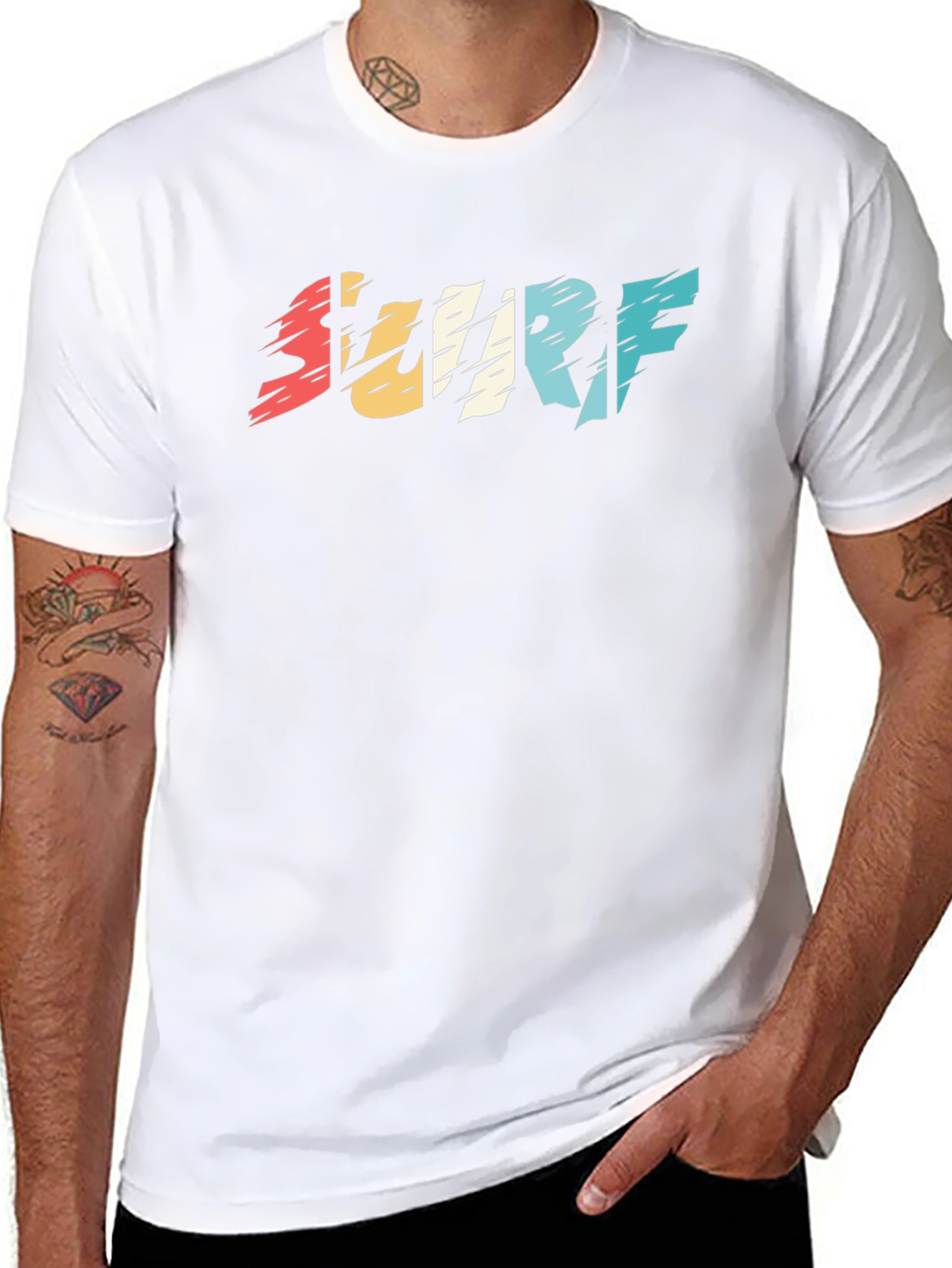 Surf Graphic Tee - Retro Wave Design