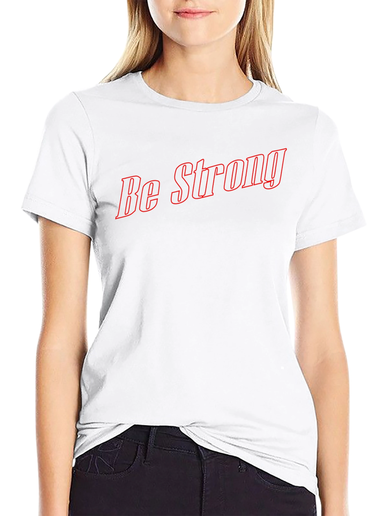 Be Strong Black Graphic T-Shirt