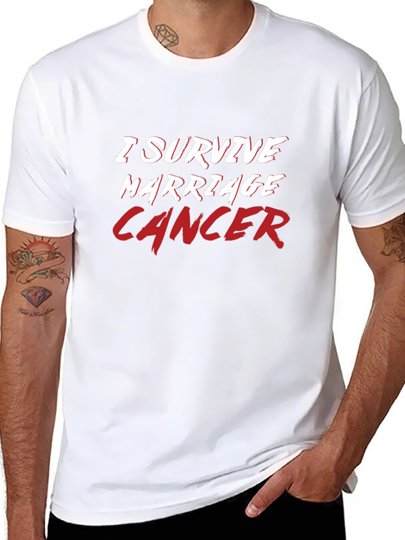 I Survived Marriage & Cancer Graphic T-Shirt