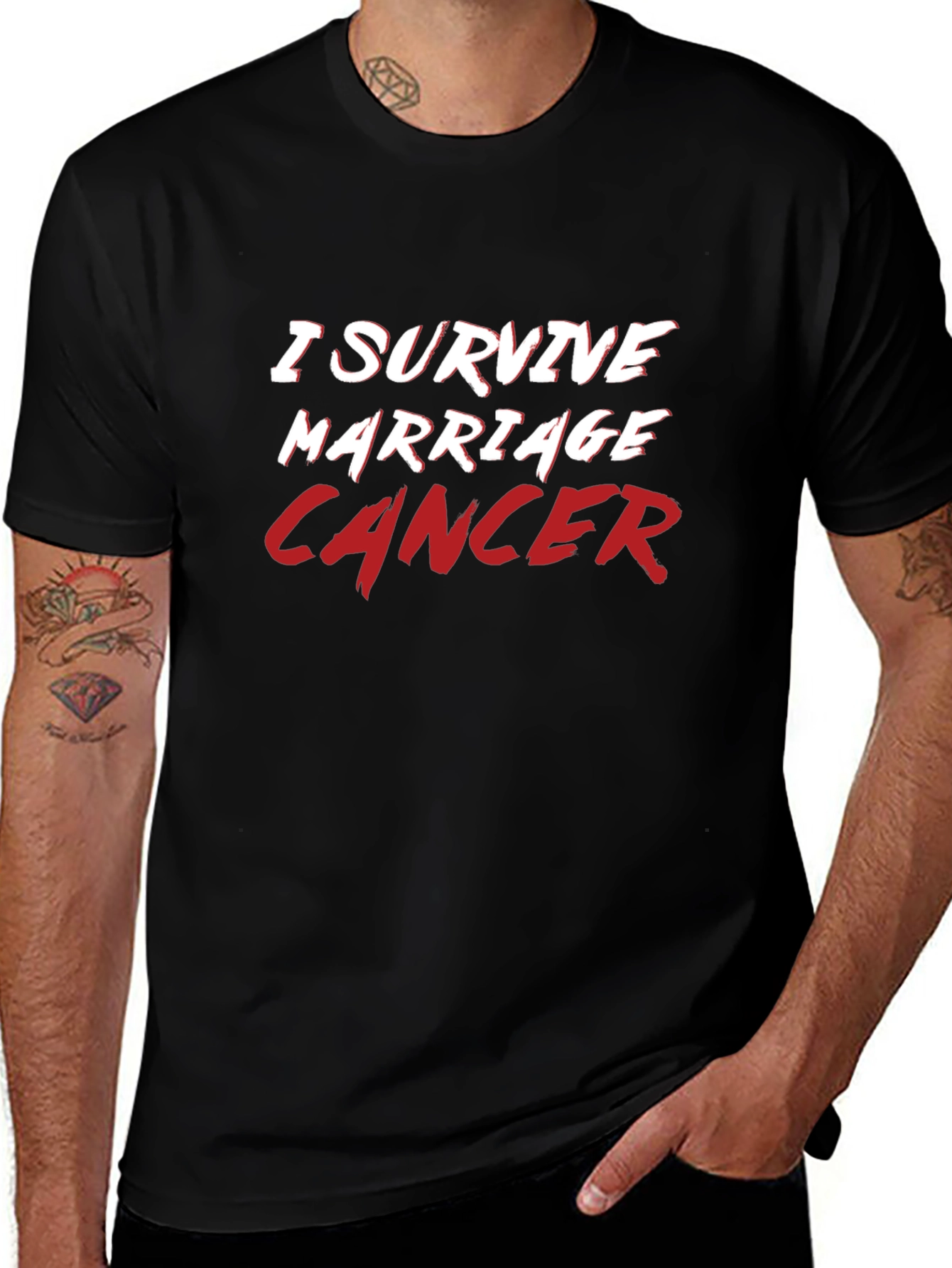 I Survived Marriage & Cancer Graphic T-Shirt
