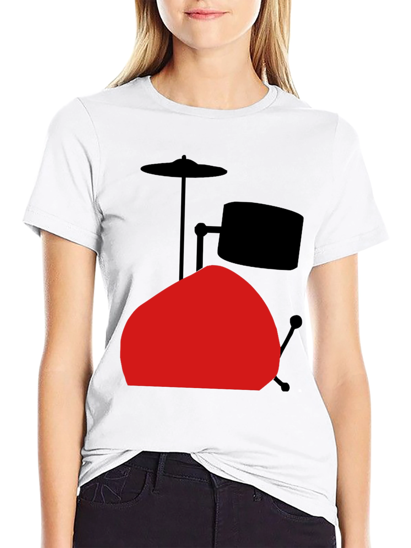 Drum Set Graphic Tee - Black