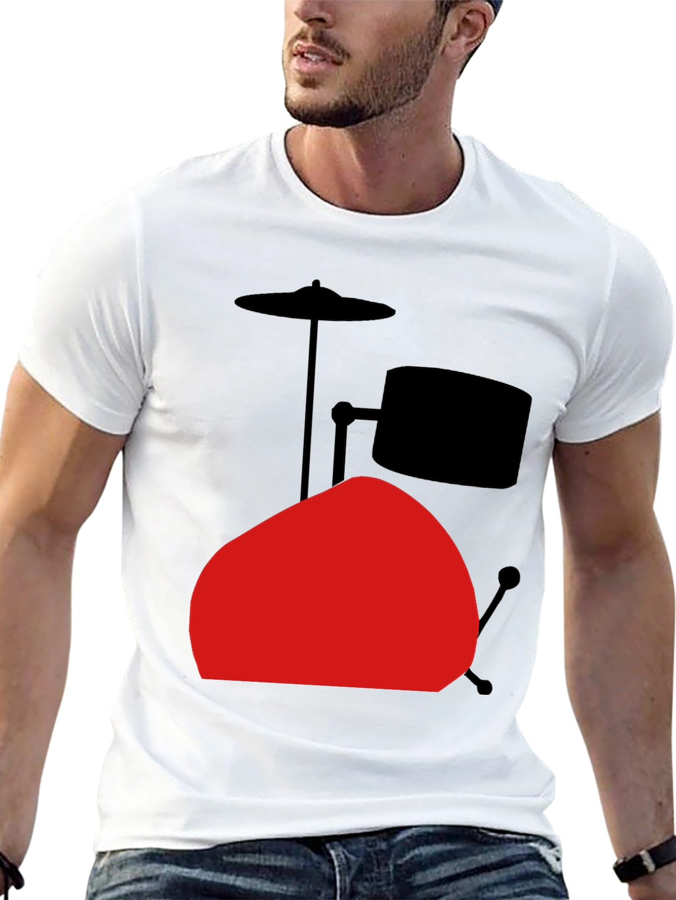 Drum Set Graphic Tee - Black