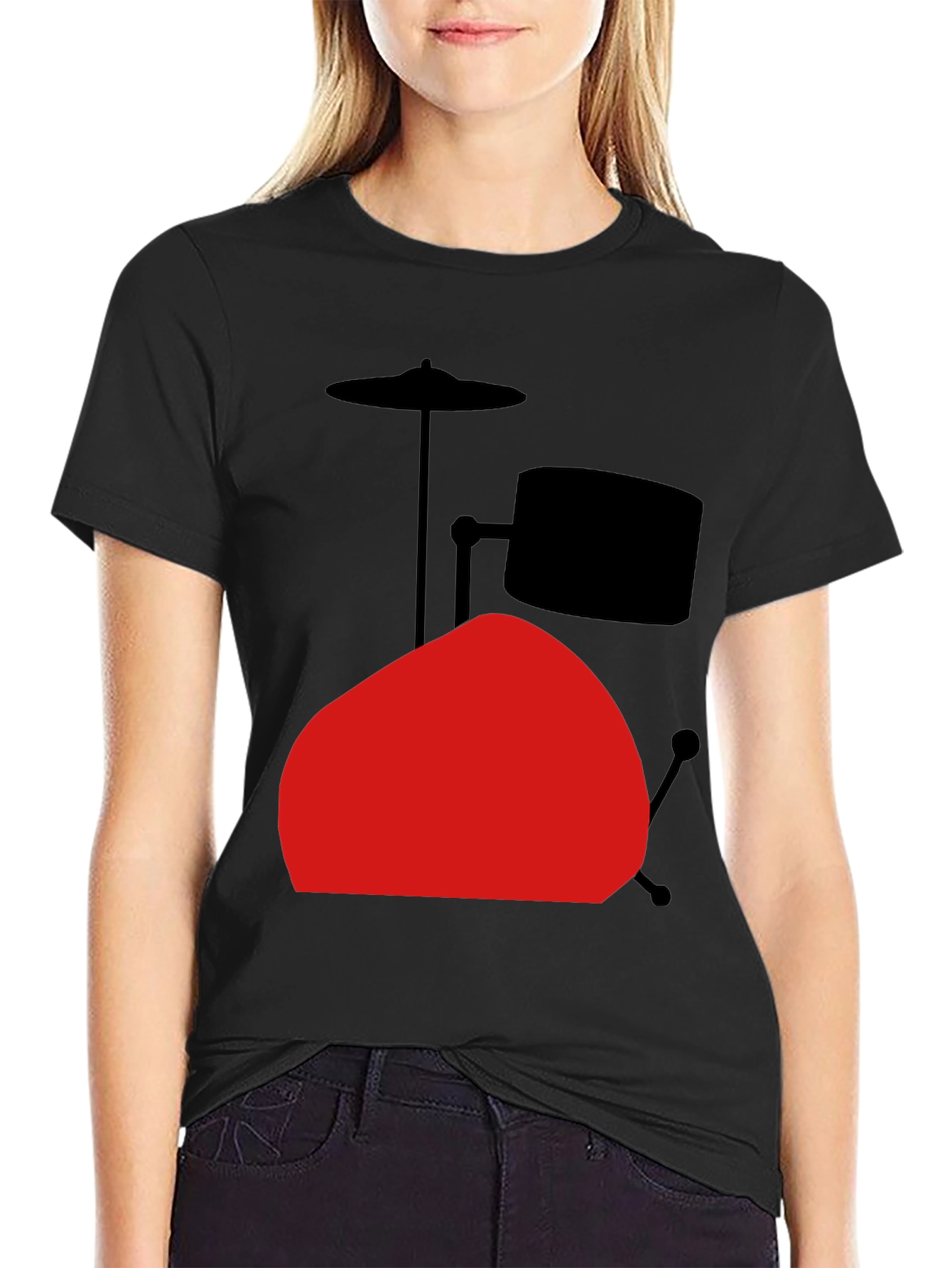 Drum Set Graphic Tee - Black