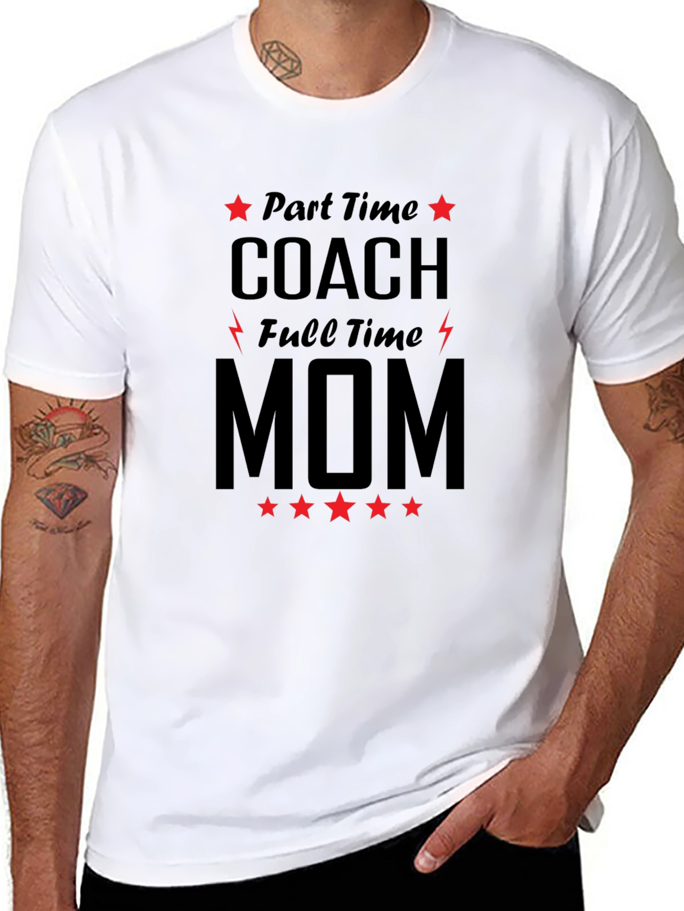 Part Time Coach Full Time Mom Graphic T-Shirt