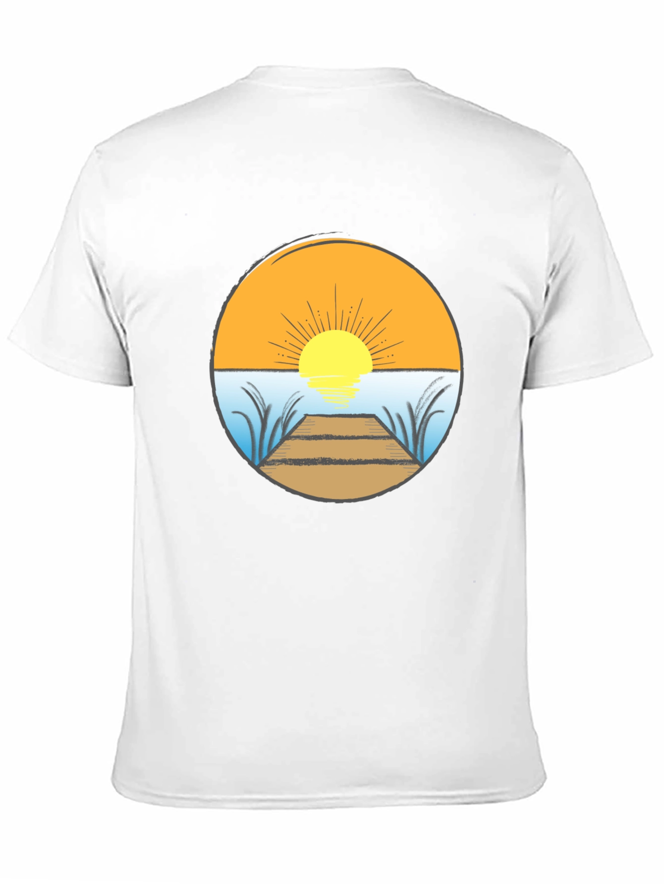 Sunset Dock Graphic Tee - Stylish Comfort