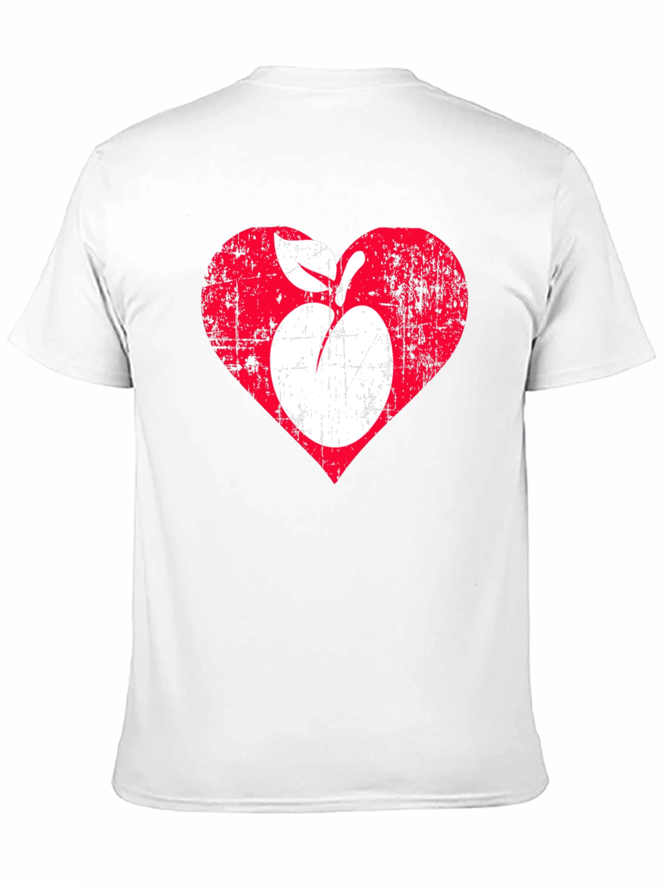 Distressed Apple Heart Graphic T-Shirt