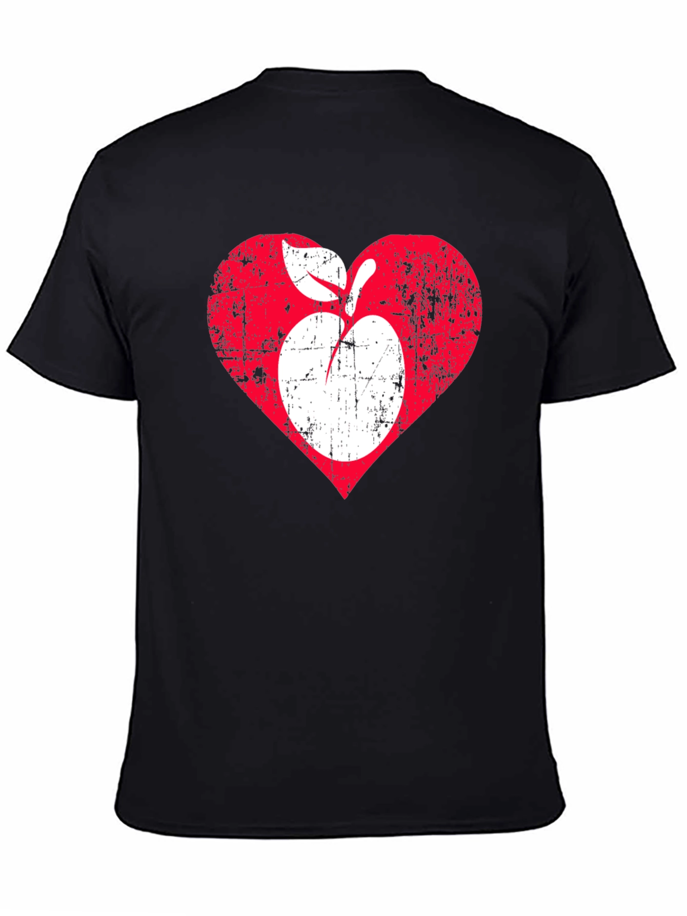 Distressed Apple Heart Graphic T-Shirt