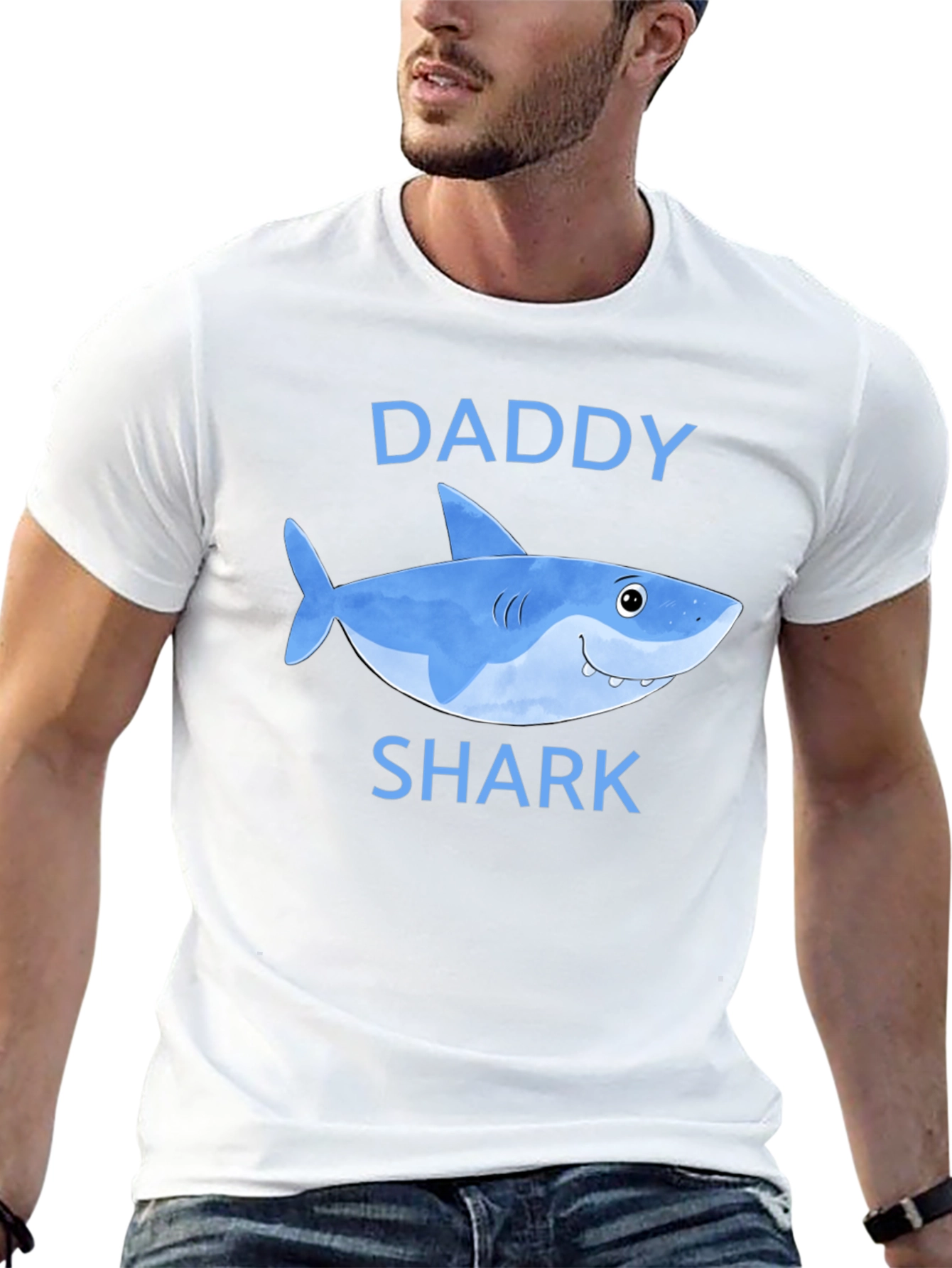 Daddy Shark T-Shirt - Cute Cartoon Graphic Tee