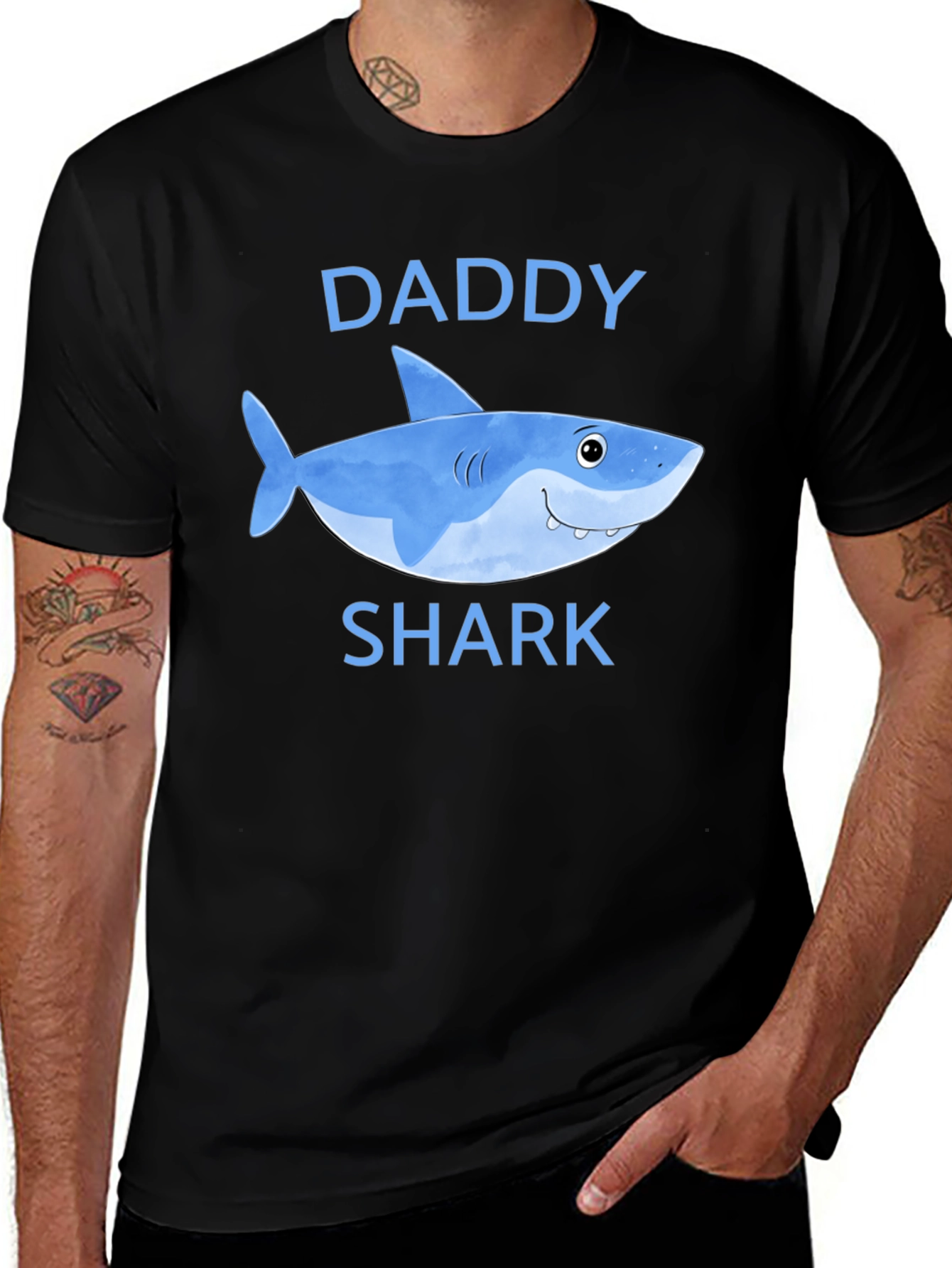 Daddy Shark T-Shirt - Cute Cartoon Graphic Tee