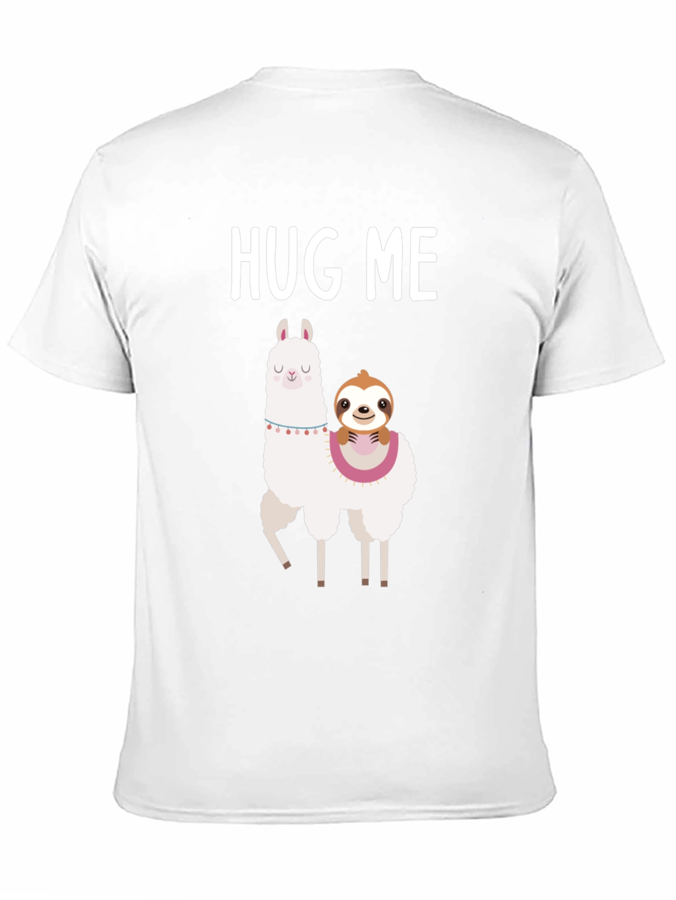 Hug Me Llama and Sloth Graphic Tee