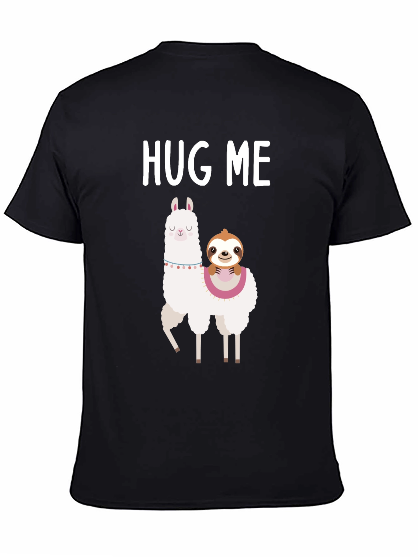 Hug Me Llama and Sloth Graphic Tee