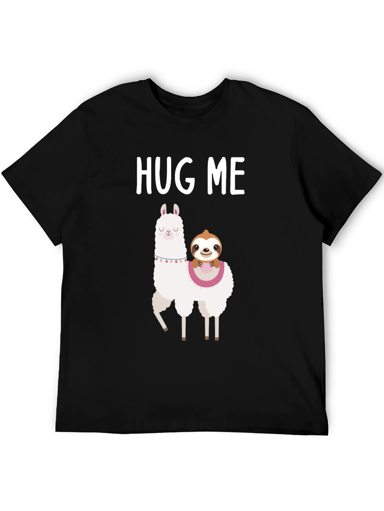 Hug Me Llama and Sloth Graphic Tee