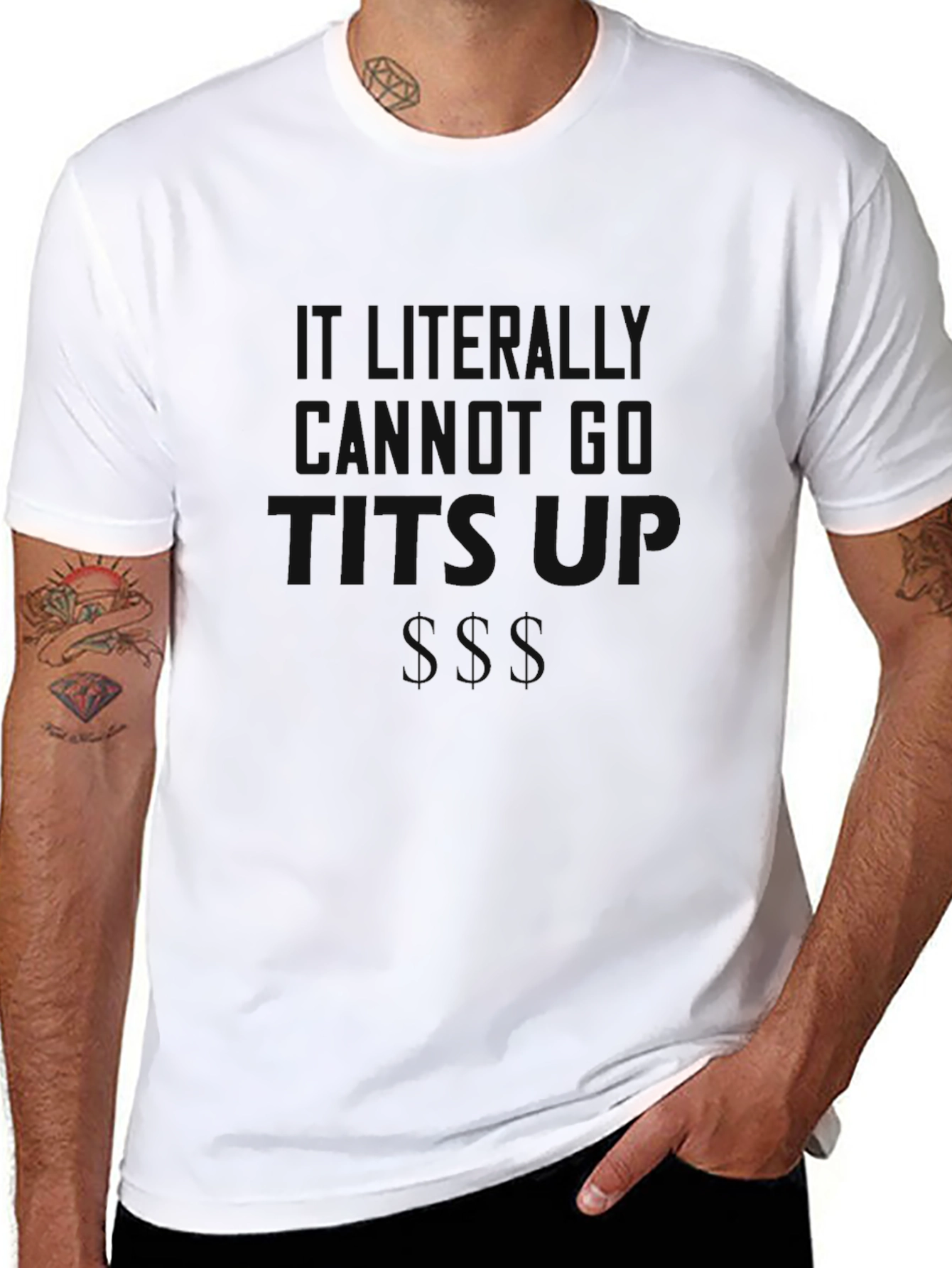 Black Graphic T-Shirt - Humorous Slogan